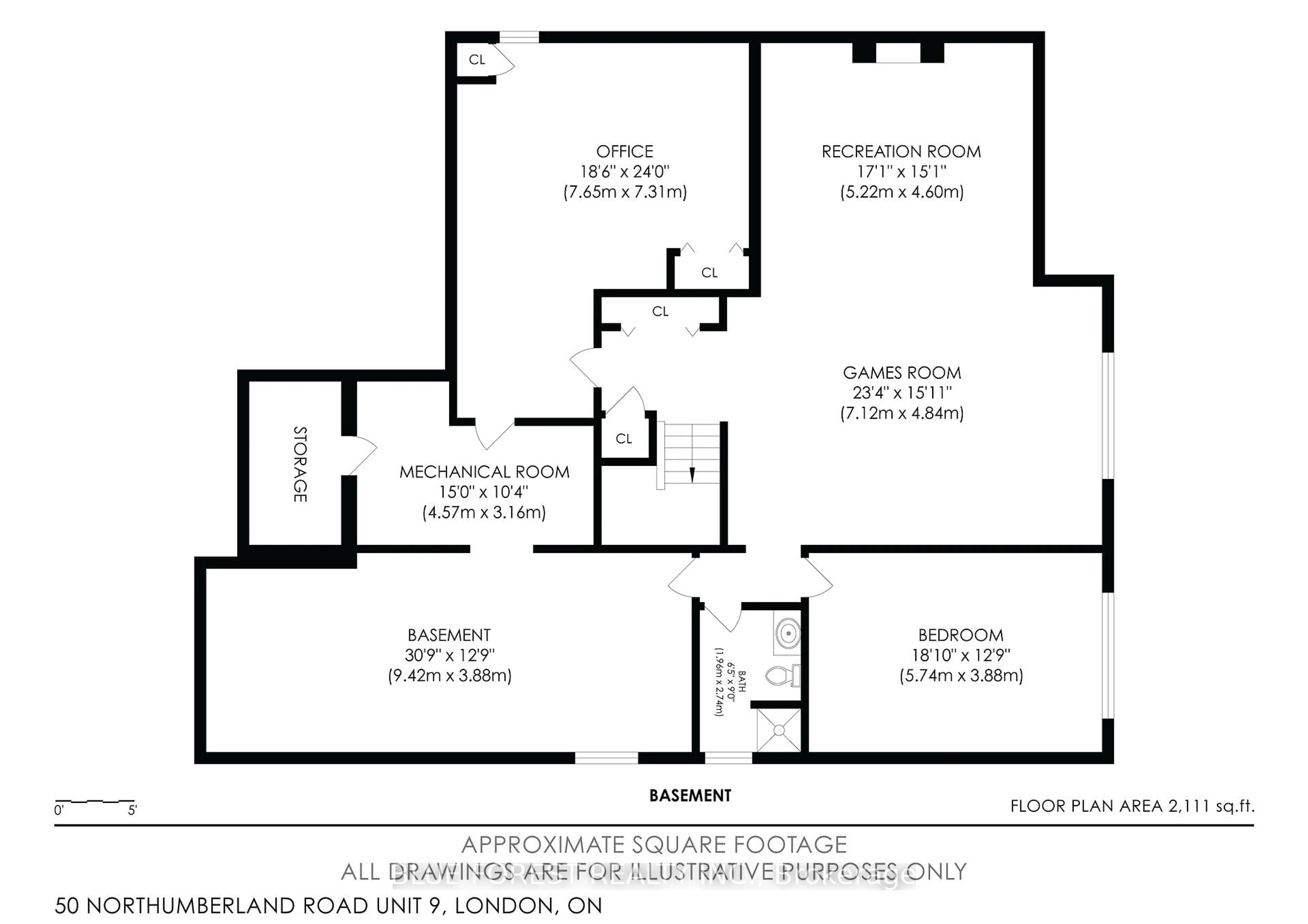Floor plan for 50 Northumberland Rd #9, London North Ontario N6H 5J2