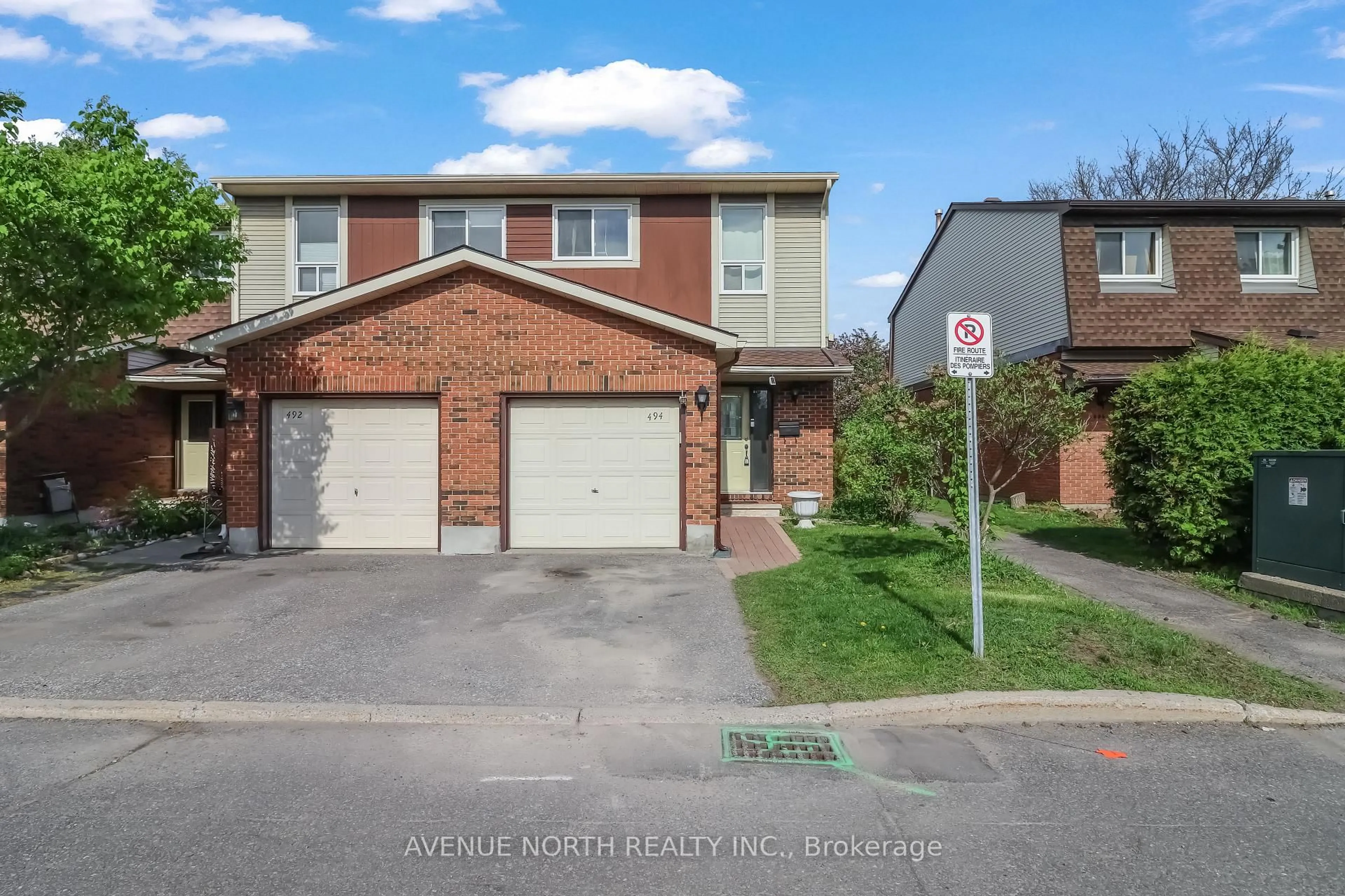 Home with brick exterior material, street for 494 SANDHAMN Private, Ottawa Ontario K1T 2Z6