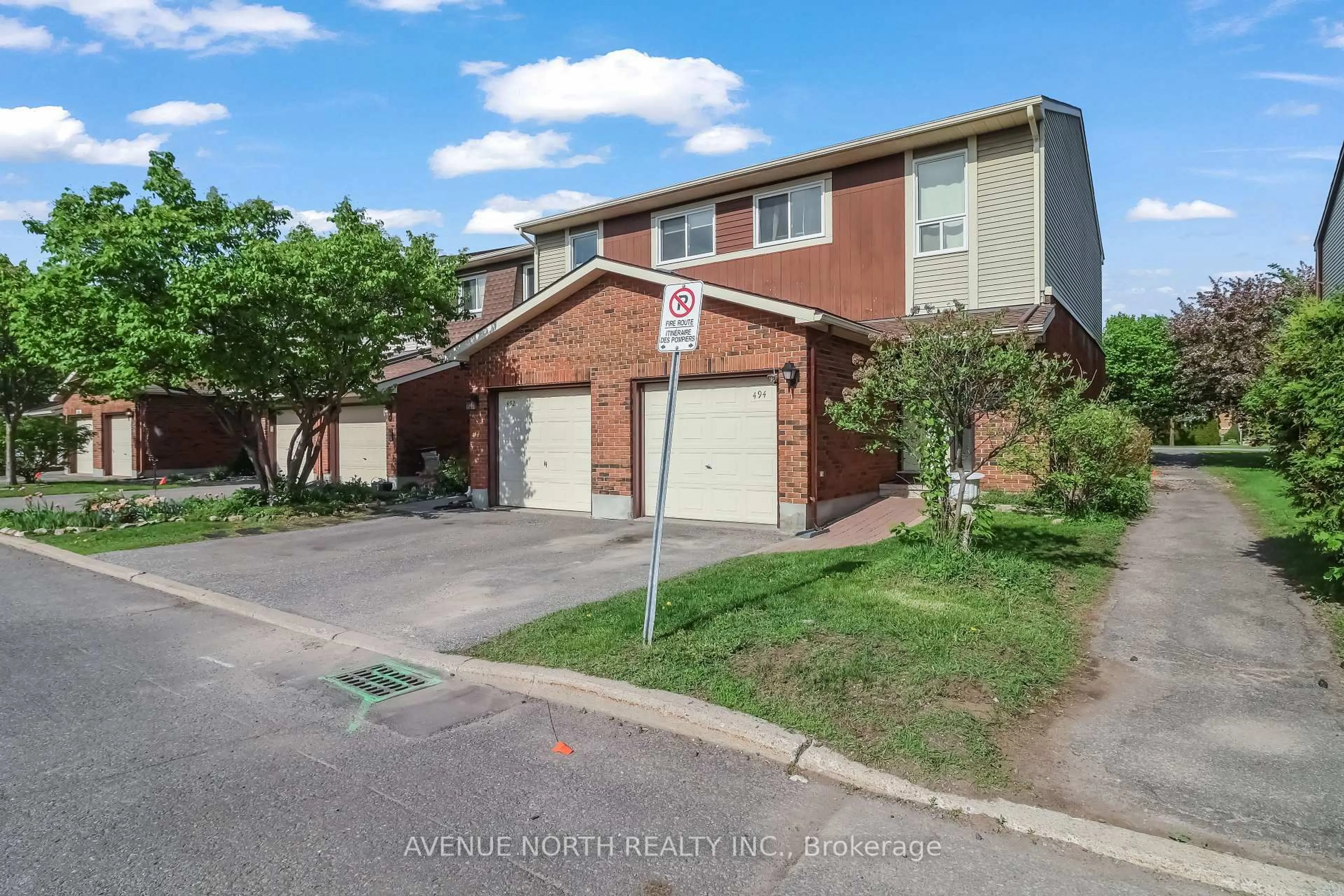 A pic from outside/outdoor area/front of a property/back of a property/a pic from drone, street for 494 SANDHAMN Private, Ottawa Ontario K1T 2Z6