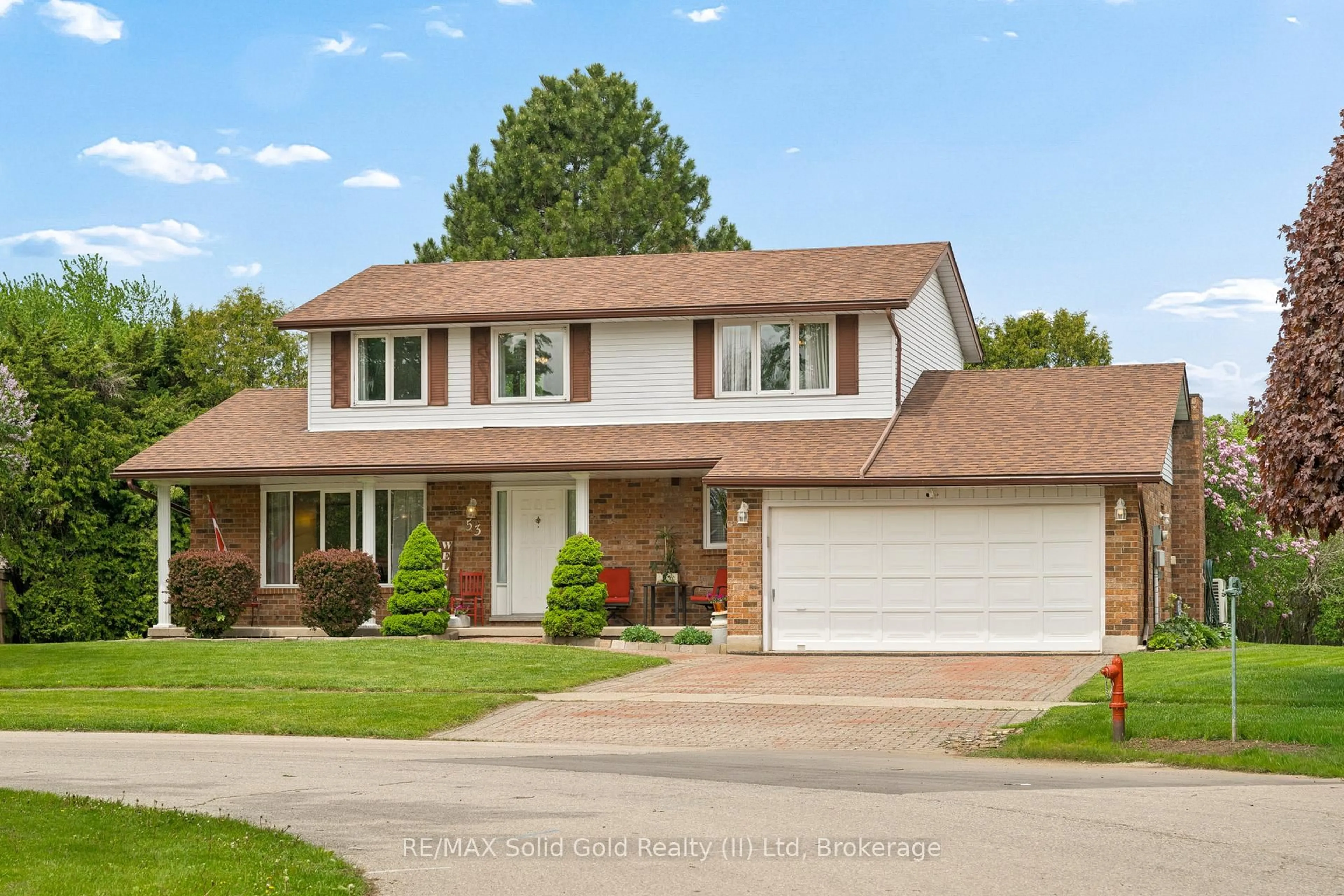 Home with brick exterior material, street for 53 Bock Crt, Wilmot Ontario N0B 2E0