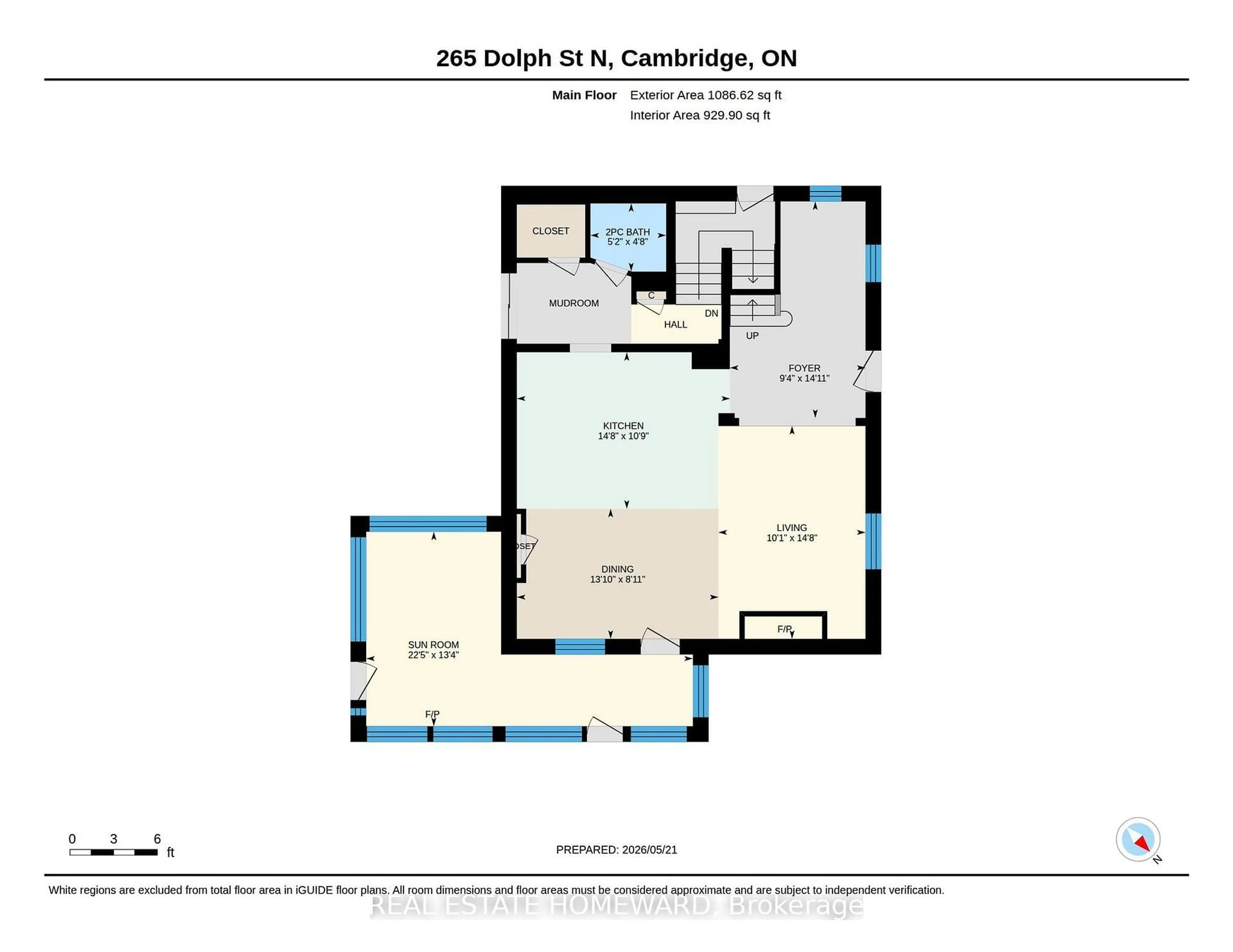 Floor plan for 265 Dolph St, Cambridge Ontario N3H 2A6