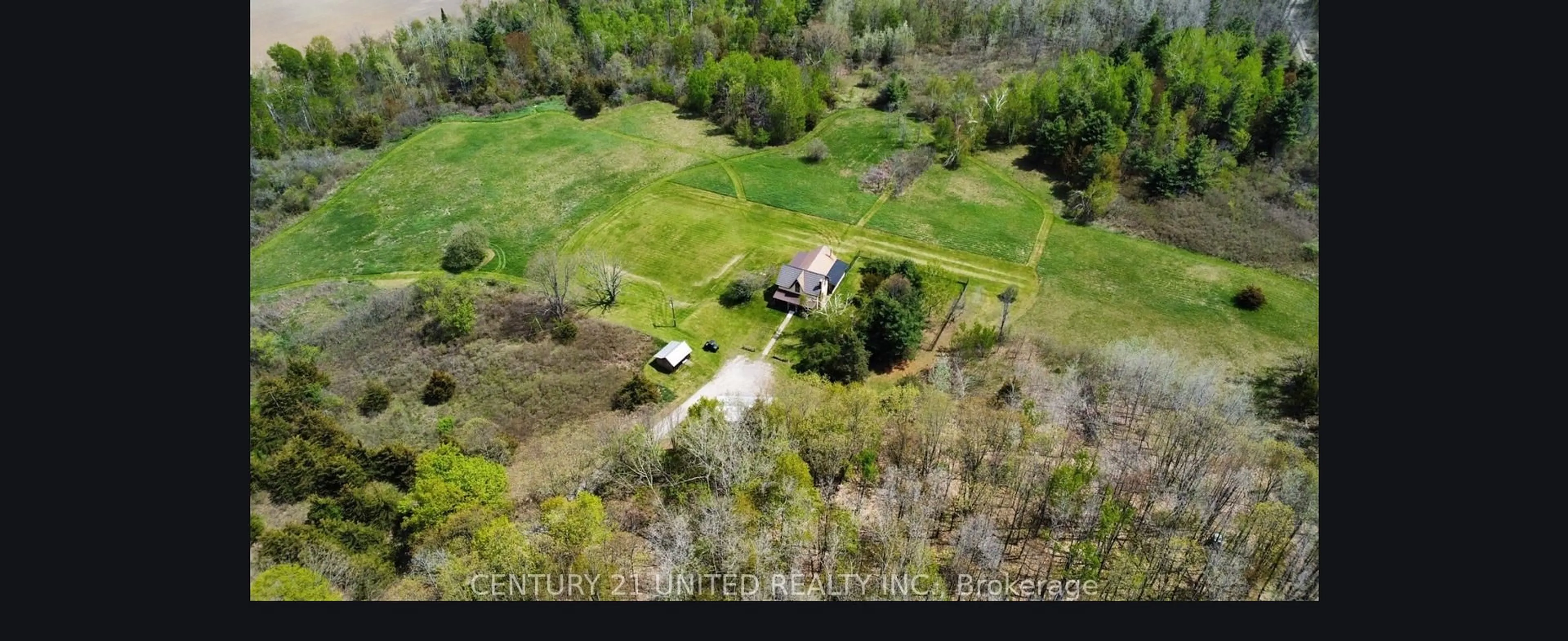 A pic from outside/outdoor area/front of a property/back of a property/a pic from drone, forest/trees view for 327 Concession Rd 6, Trent Hills Ontario K0K 3K0