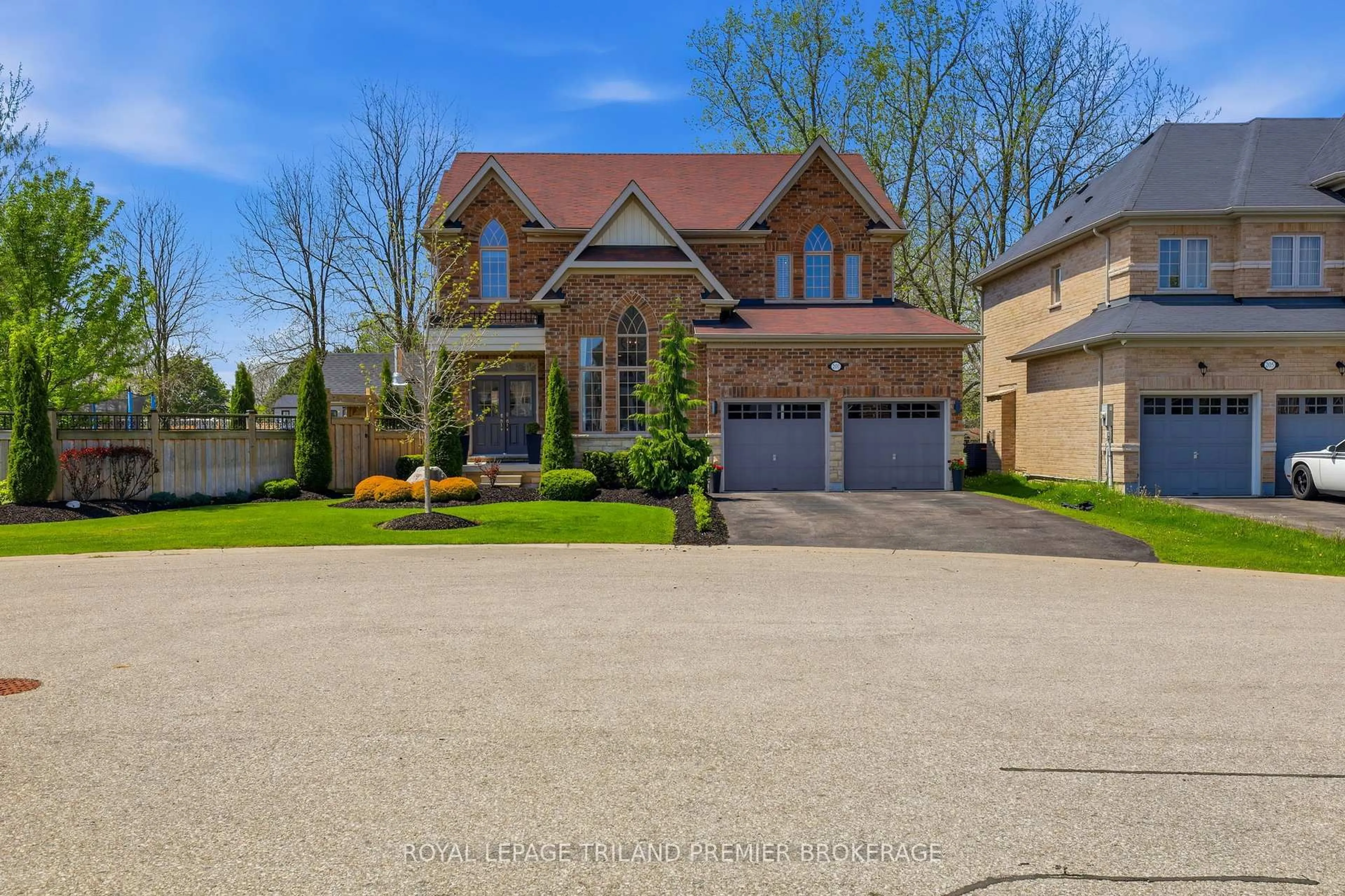 Home with brick exterior material, street for 201 Dorchester Crt, Woodstock Ontario N4S 7W2