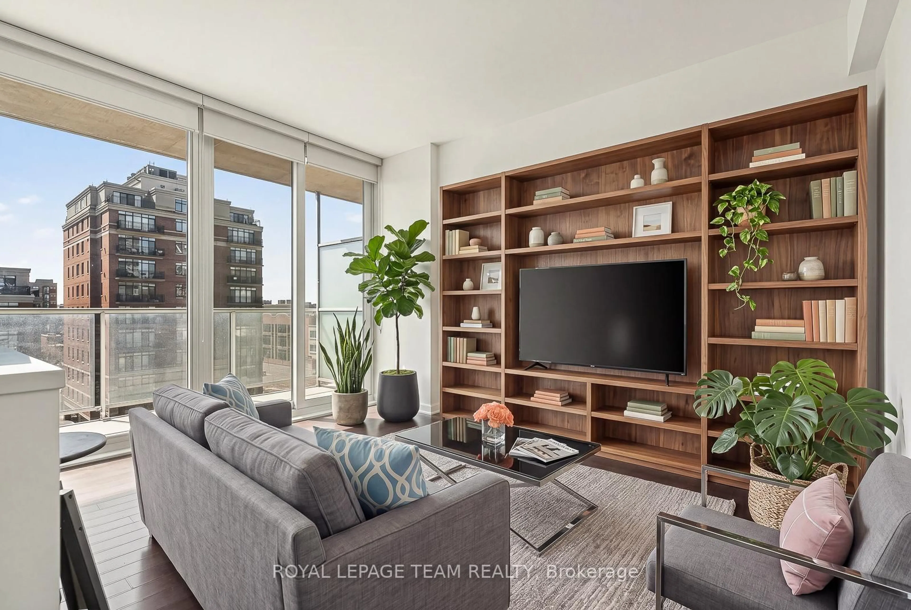 Living room with furniture, unknown for 300 Lisgar St #604, Ottawa Ontario K2P 0E2