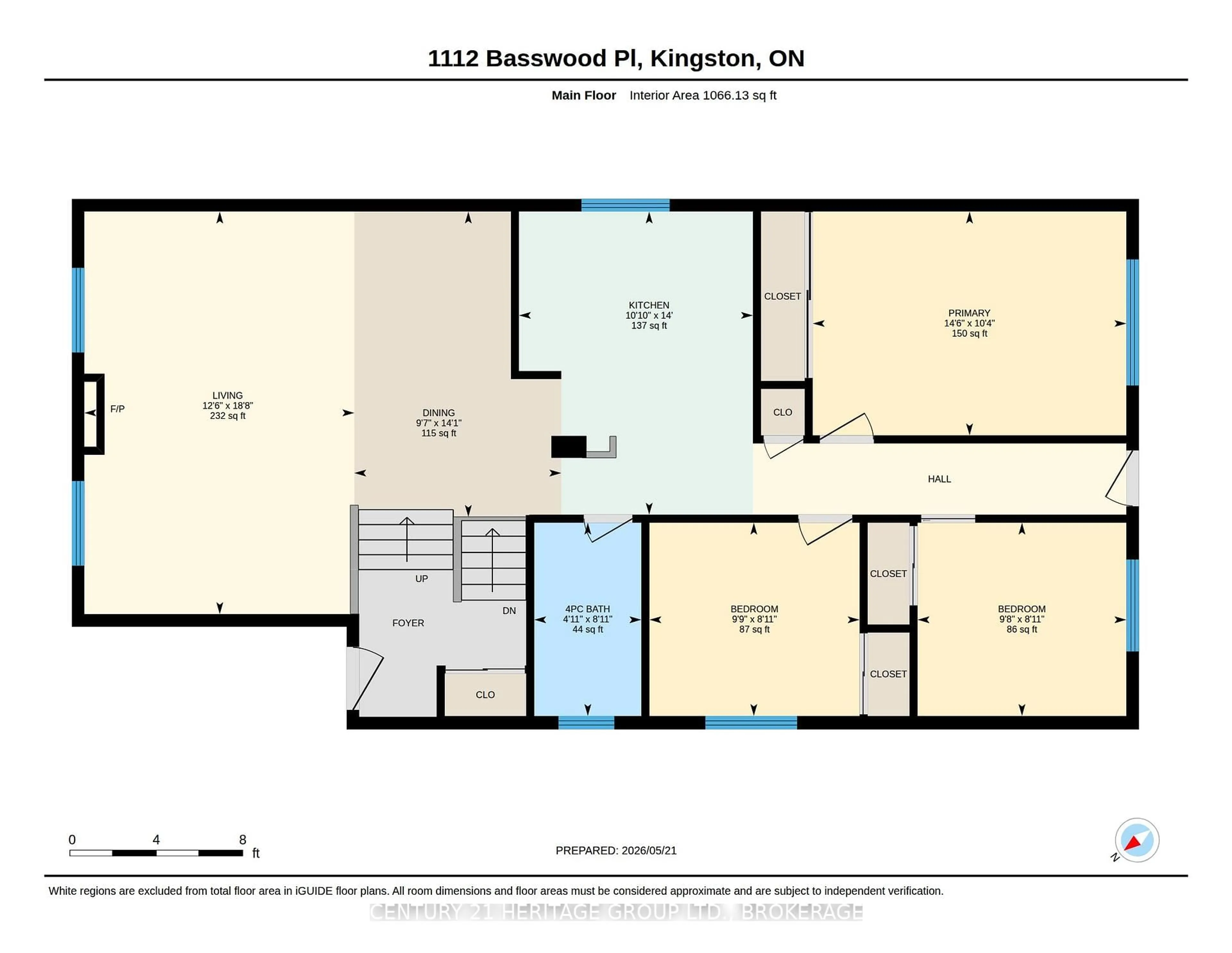 Floor plan for 1112 Basswood Pl, Kingston Ontario K7P 1K6