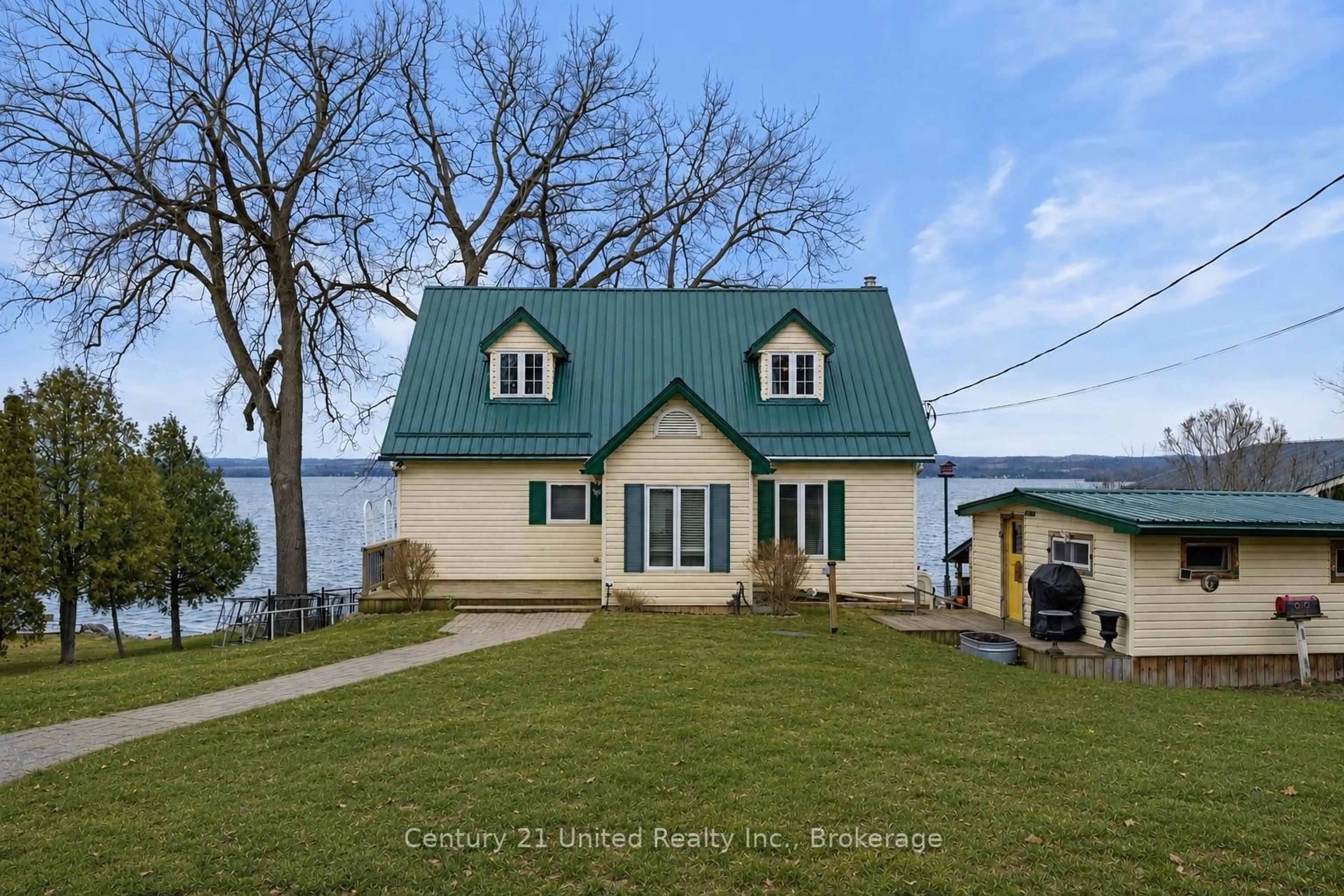 A pic from outside/outdoor area/front of a property/back of a property/a pic from drone, water/lake/river/ocean view for 40 Ivey Lane, Otonabee-South Monaghan Ontario K0L 2G0