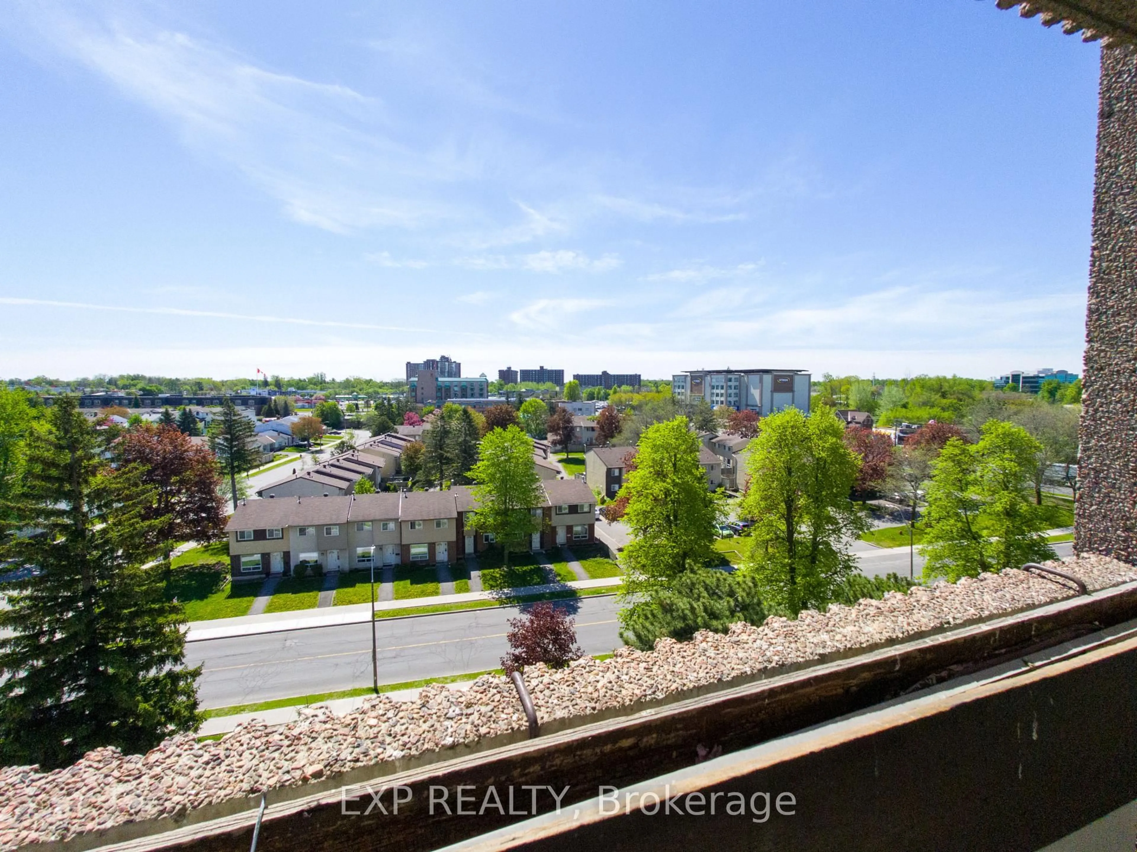 A pic from outside/outdoor area/front of a property/back of a property/a pic from drone, city buildings view from balcony for 1285 Cahill Dr #807, Ottawa Ontario K1V 9A7