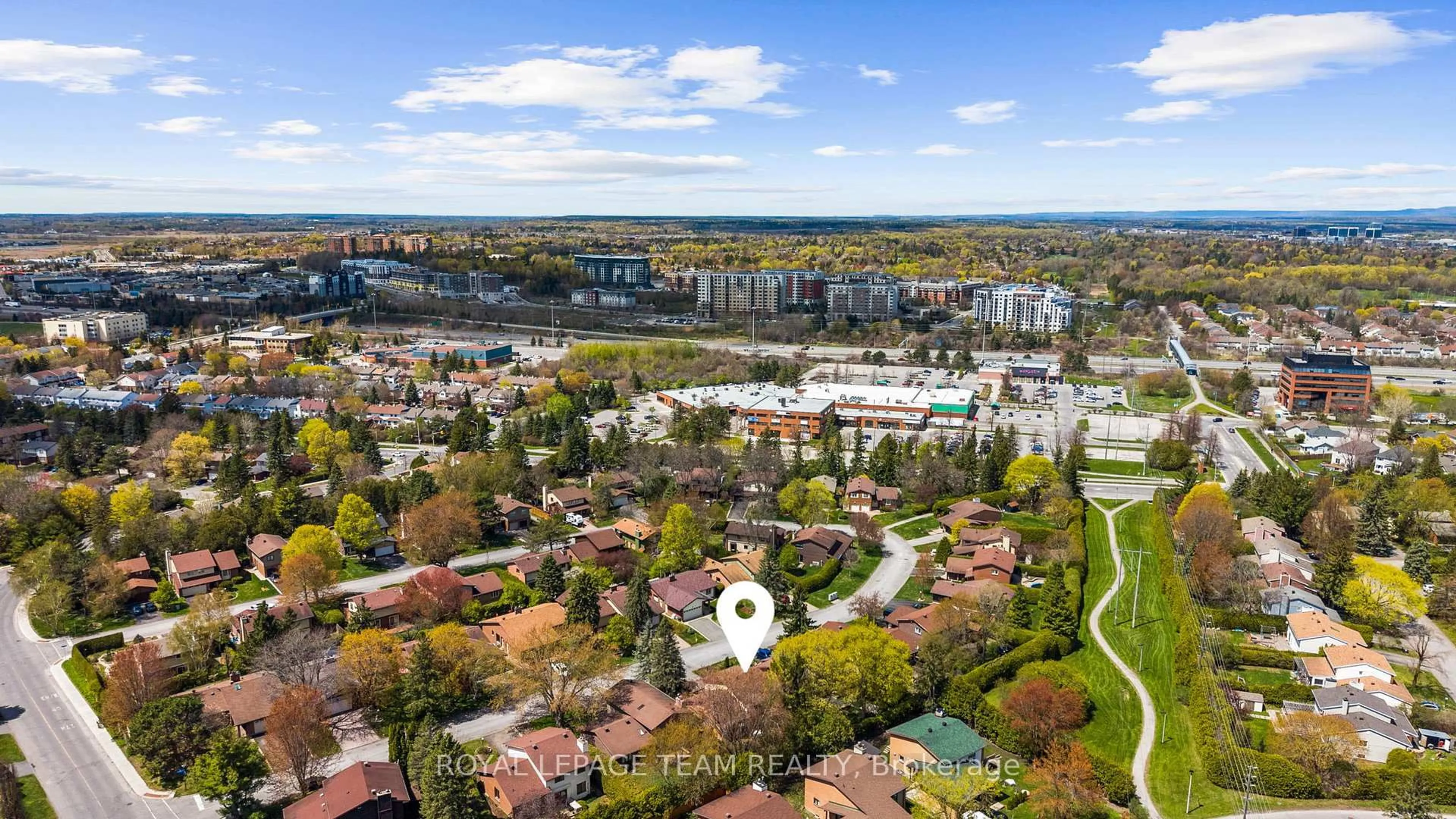 A pic from outside/outdoor area/front of a property/back of a property/a pic from drone, city buildings view from balcony for 6 Byrd Cres, Kanata Ontario K2L 2G5