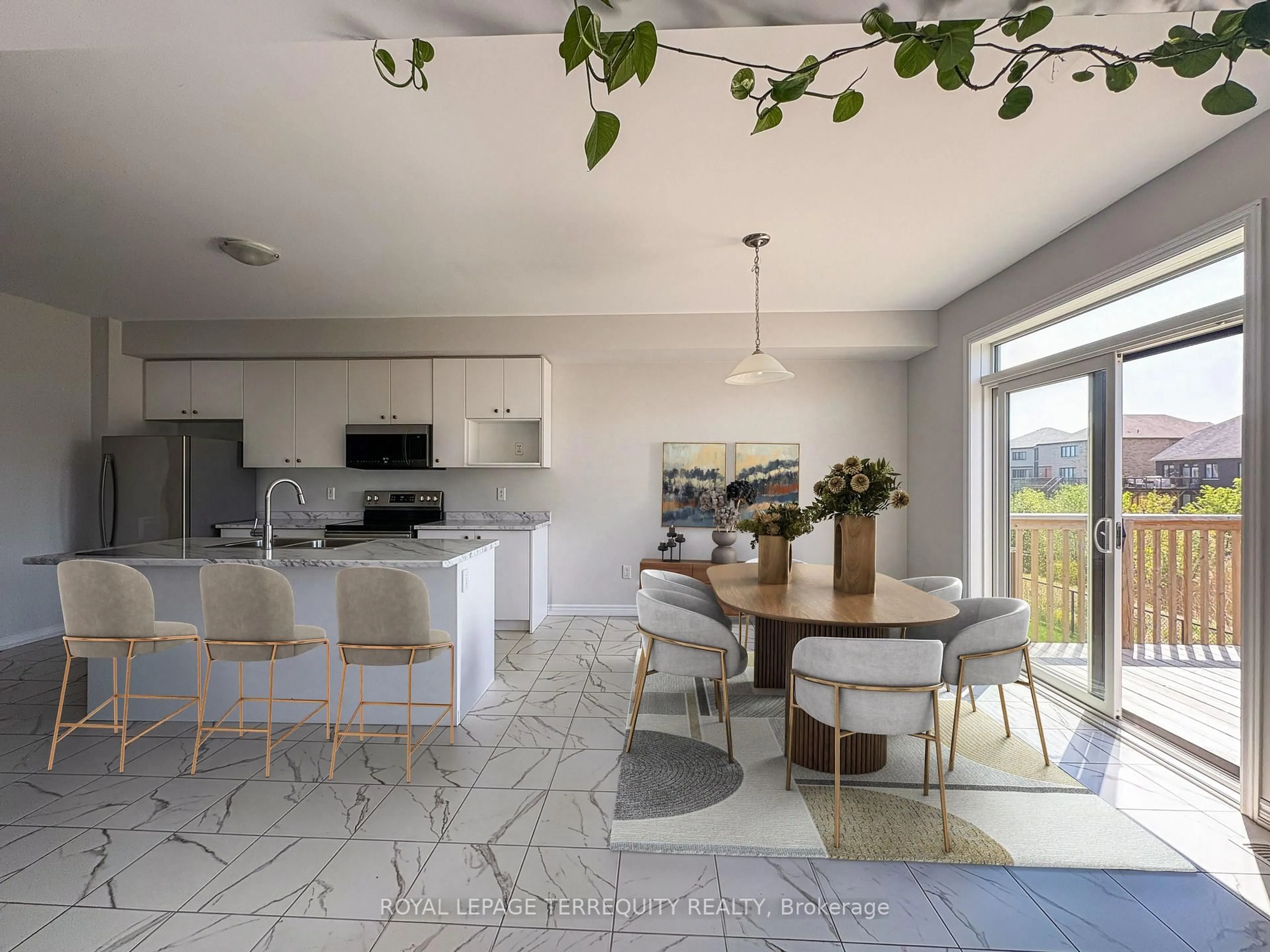 Contemporary kitchen, ceramic/tile floor for 285 Vanilla Tr, Thorold Ontario L2V 0K8