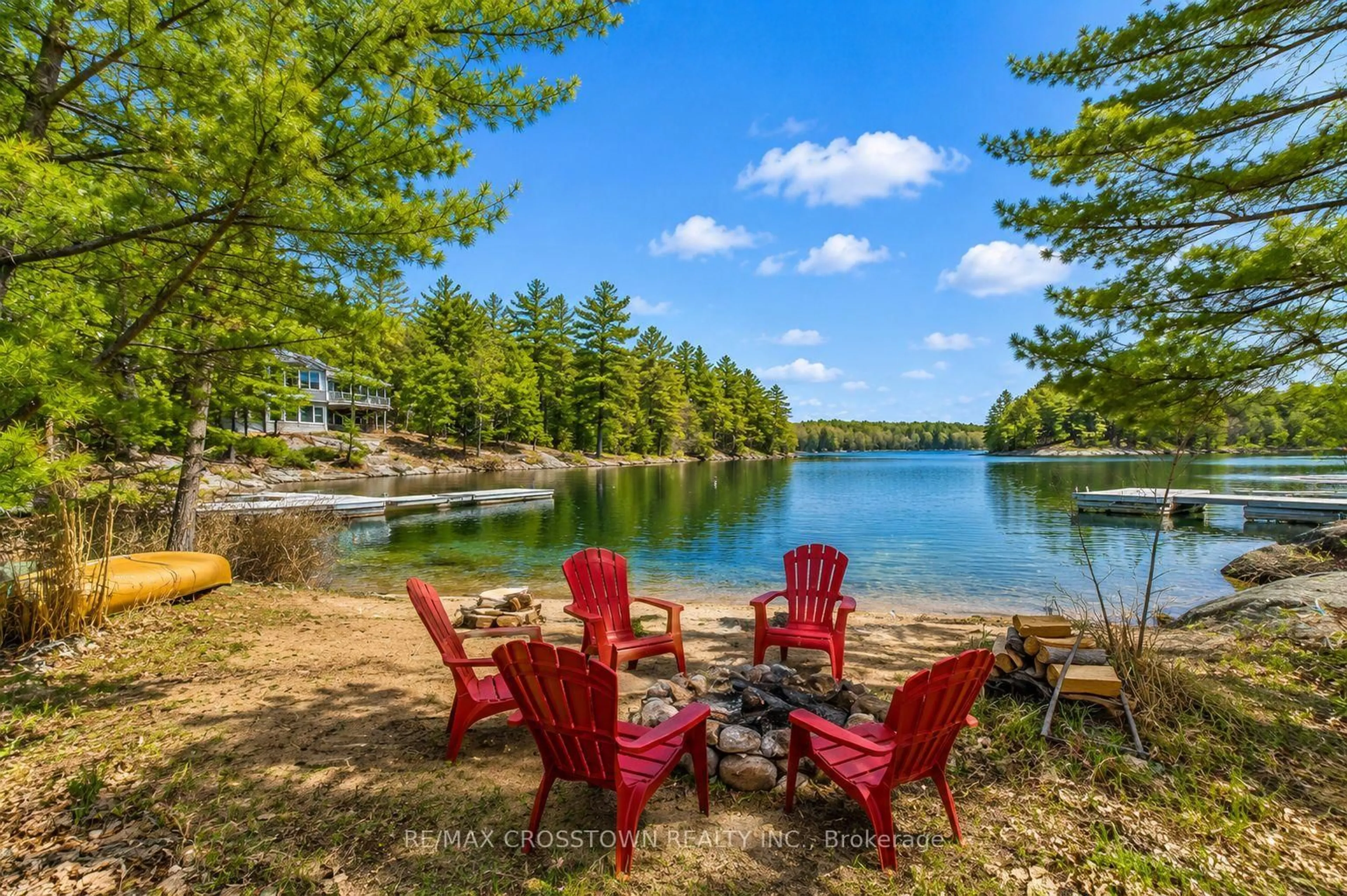 Patio, water/lake/river/ocean view for 607 Juniper Dr, Gravenhurst Ontario P1P 1R1
