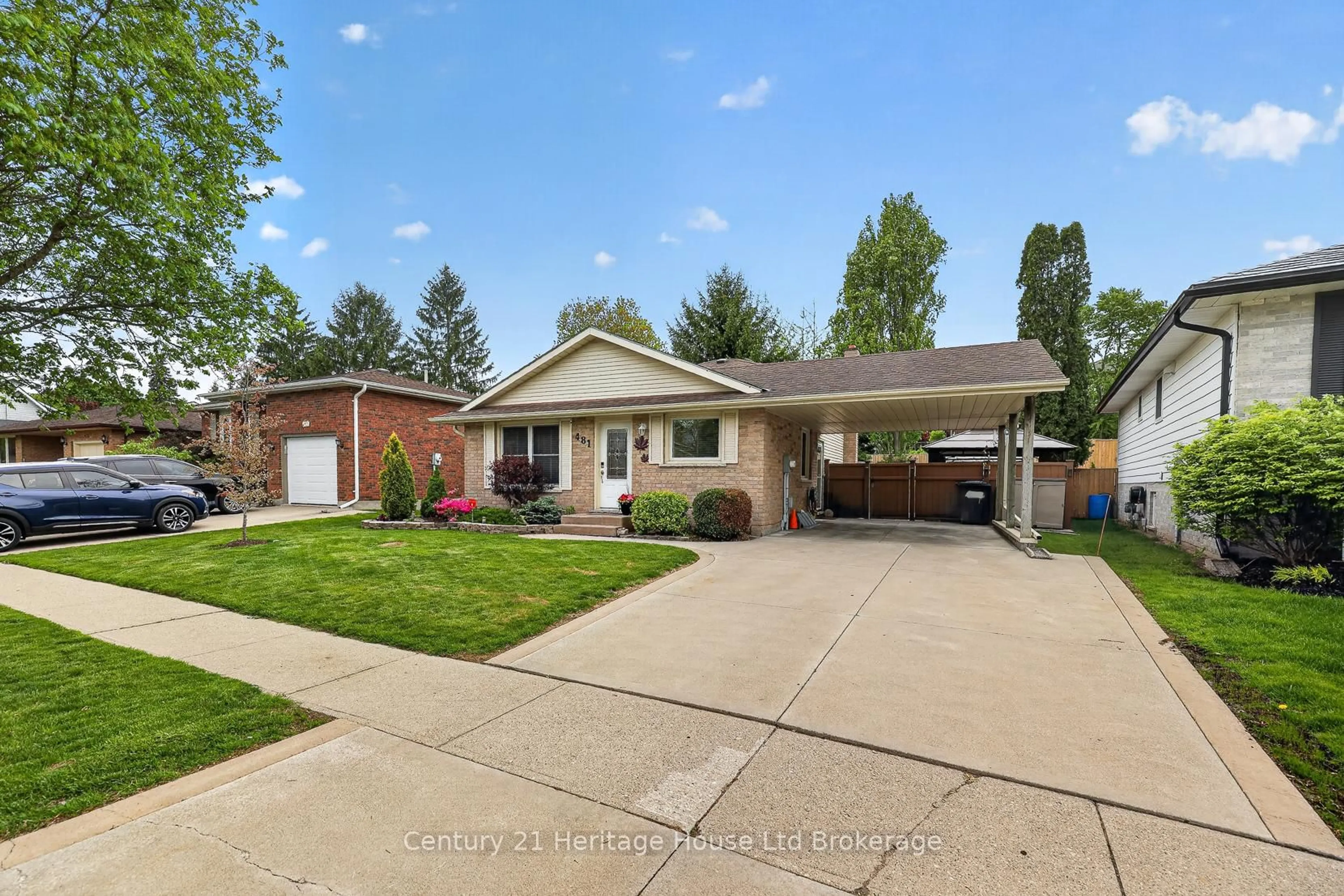 Home with brick exterior material, street for 481 Ojibway St, Woodstock Ontario N4T 1C6