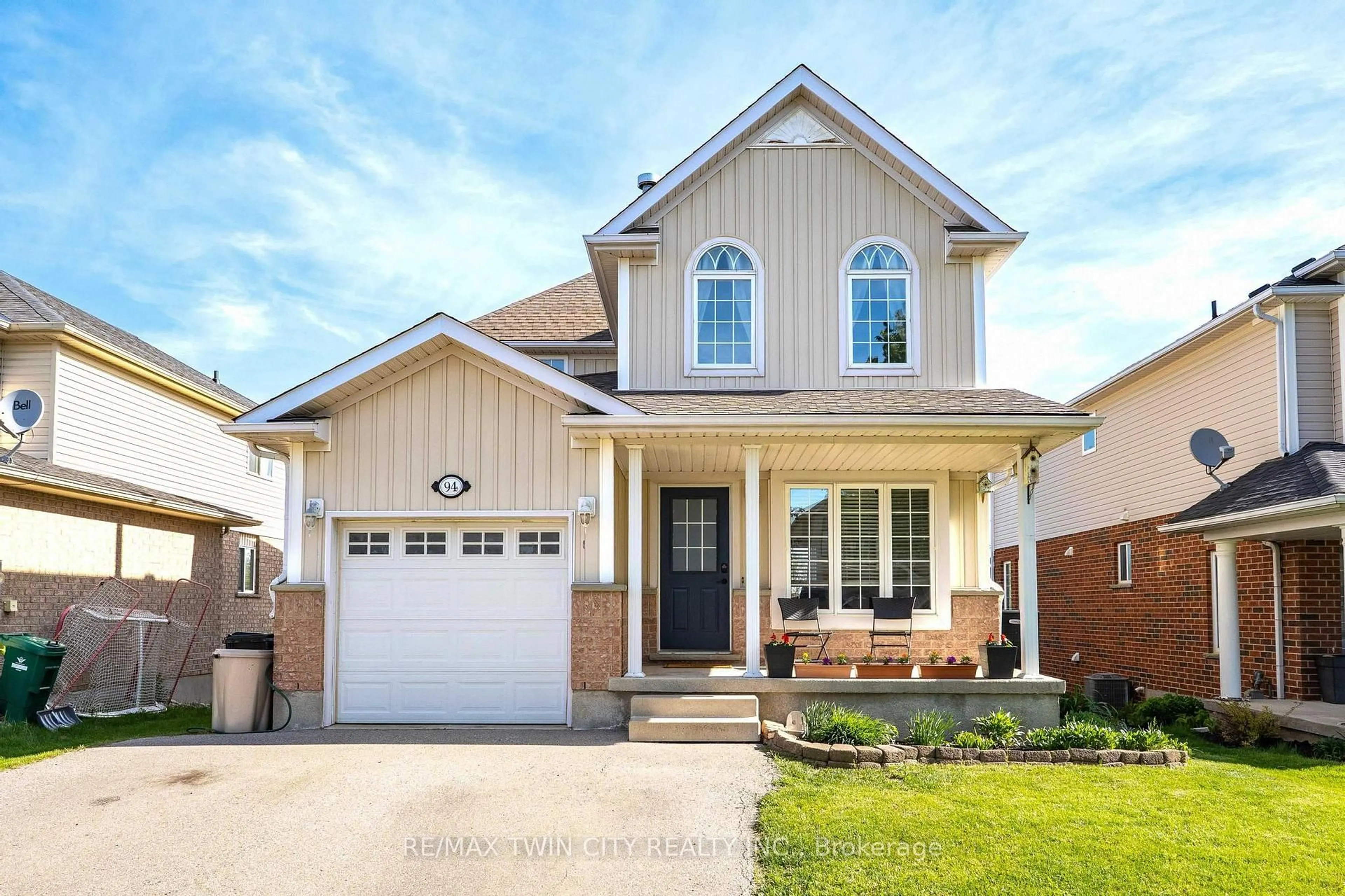 Home with brick exterior material, street for 94 Porchlight Dr, Woolwich Ontario N3B 3M8