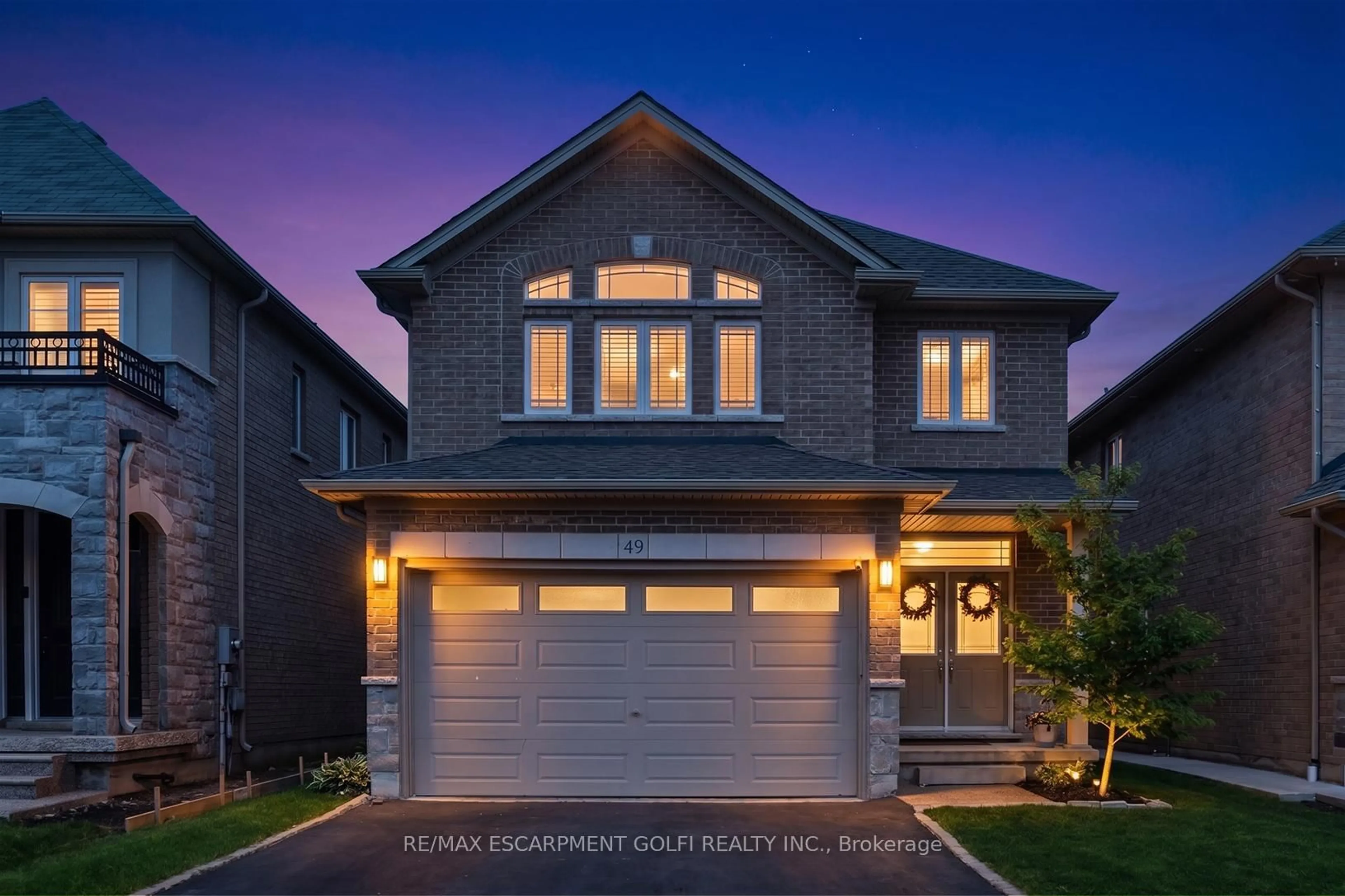 Home with brick exterior material, street for 49 Narbonne Cres, Hamilton Ontario L8J 0J7