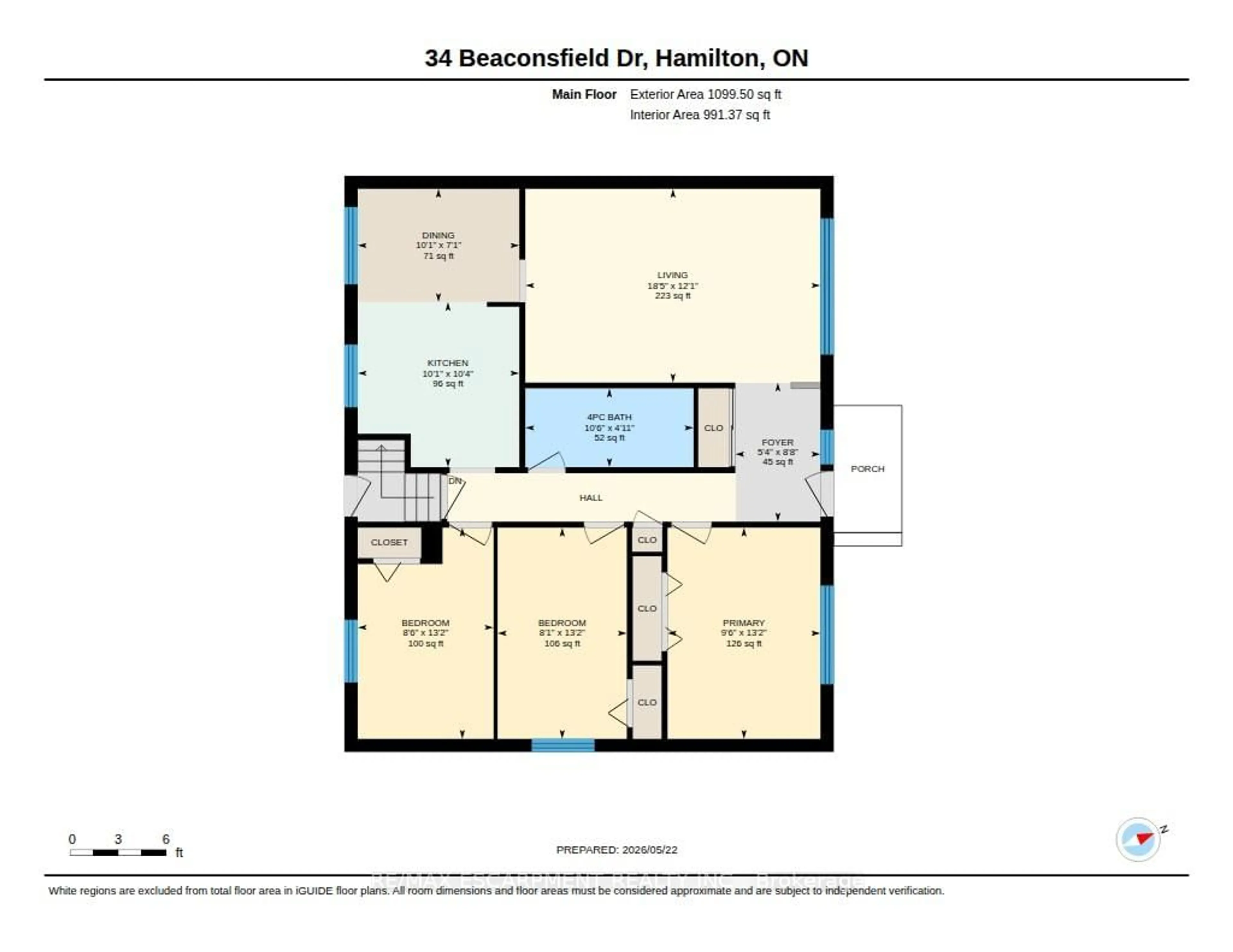 Floor plan for 34 Beaconsfield Dr, Hamilton Ontario L8T 2W9