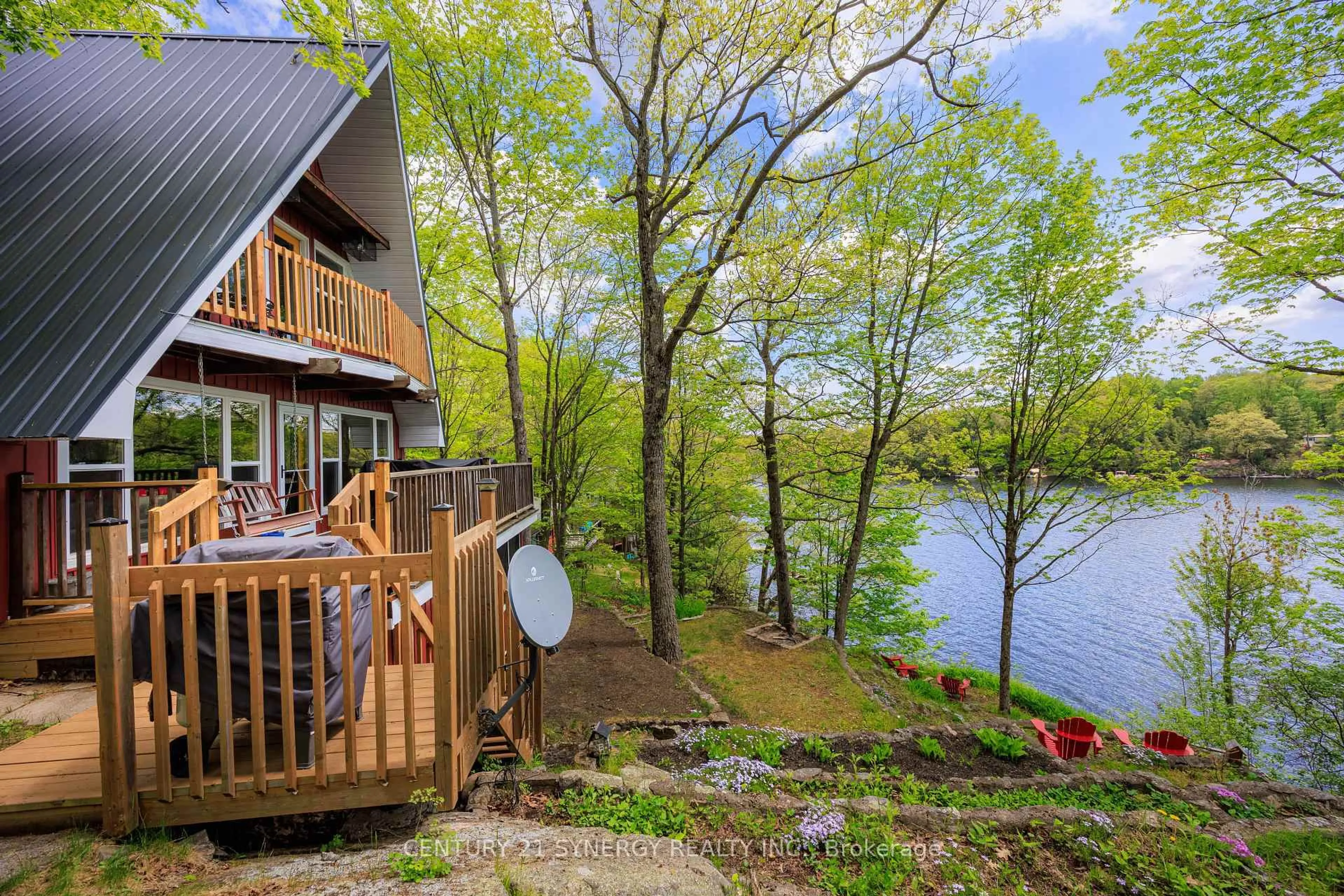 Patio, water/lake/river/ocean view for 281 Pine Shores Lane, Tichborne Ontario K0H 2V0