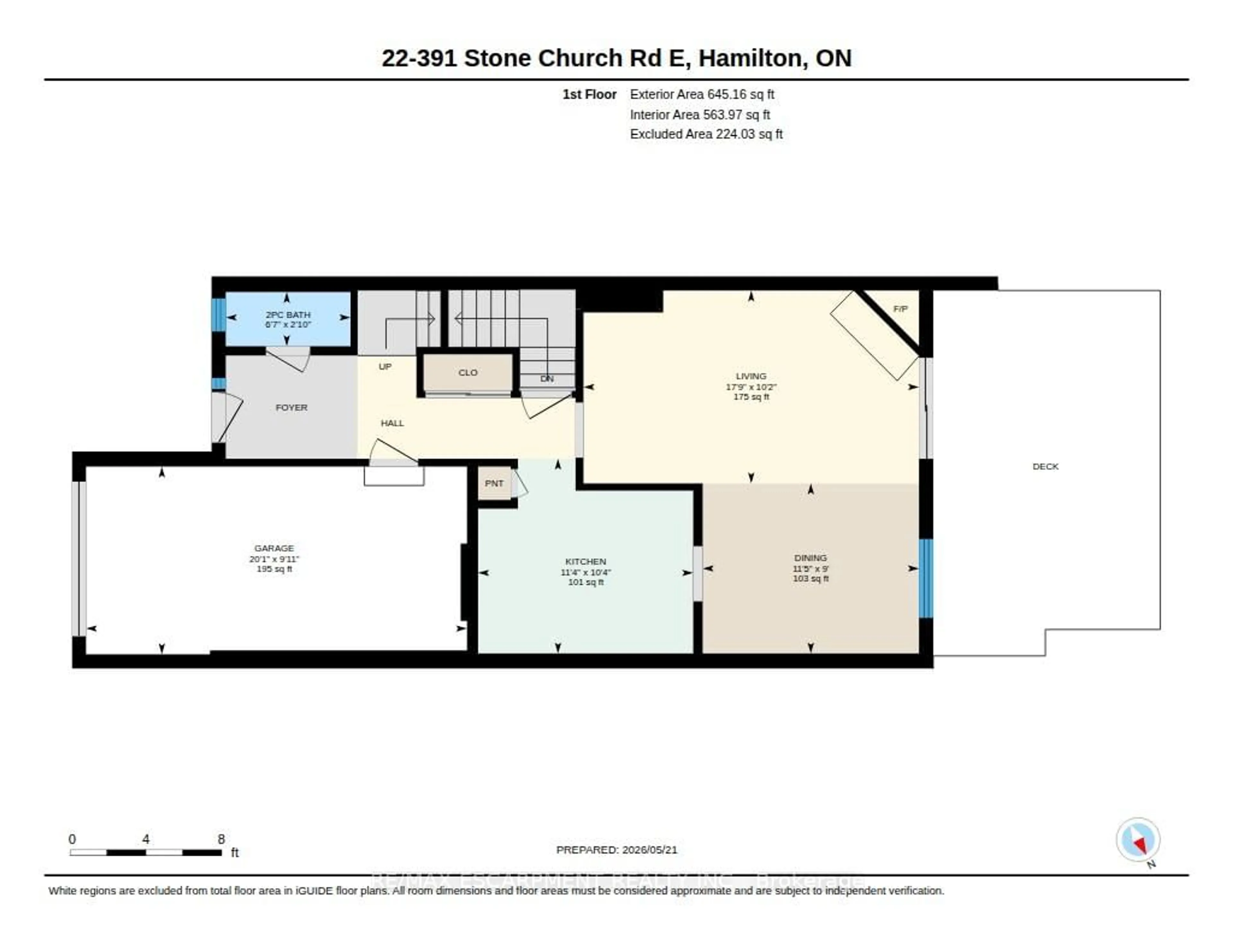 Floor plan for 391 Stone Church Rd #22, Hamilton Ontario L9B 2H2