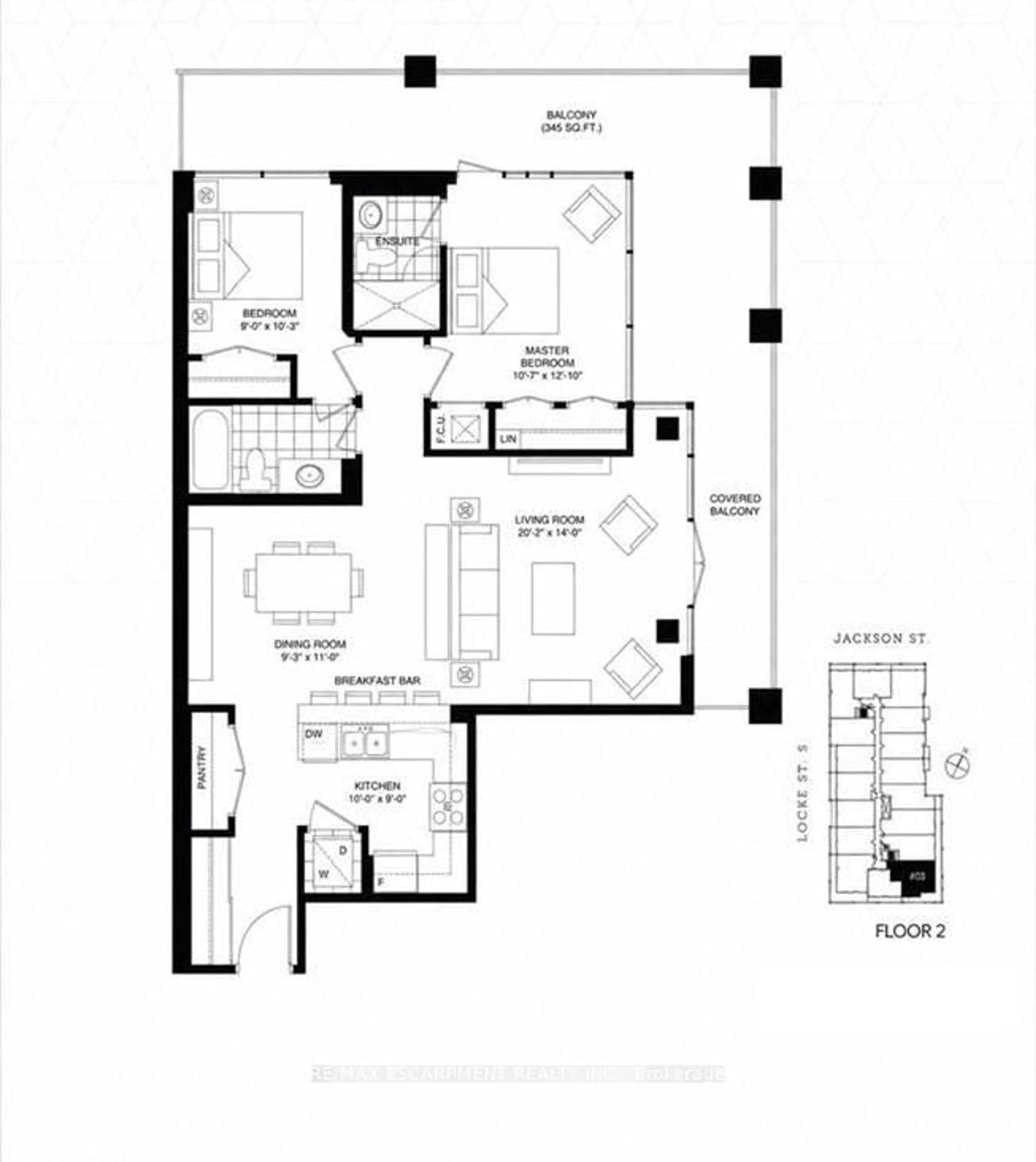 Floor plan for 101 Locke St #203, Hamilton Ontario L8P 4A6