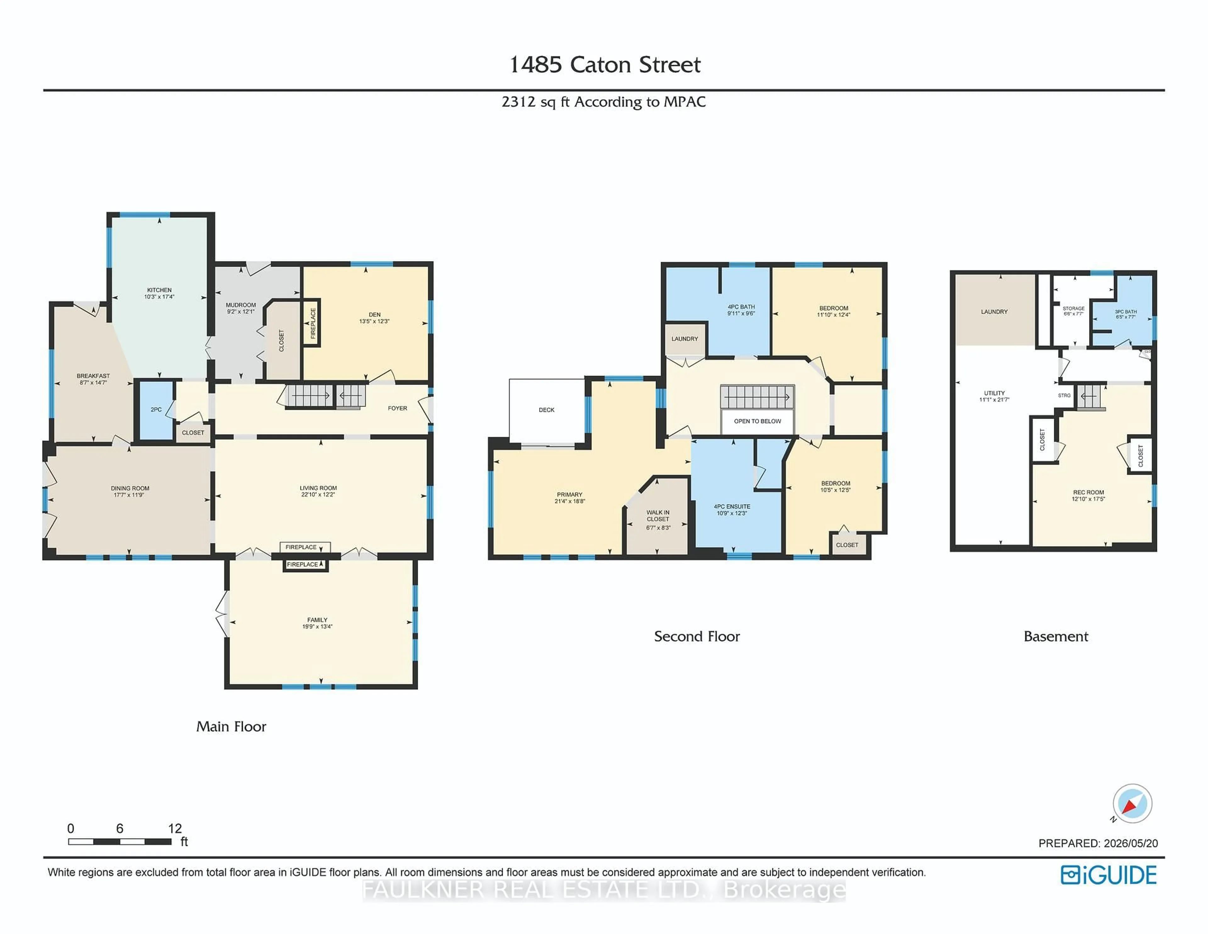 Floor plan for 1485 Caton St, Ottawa Ontario K1H 6J3