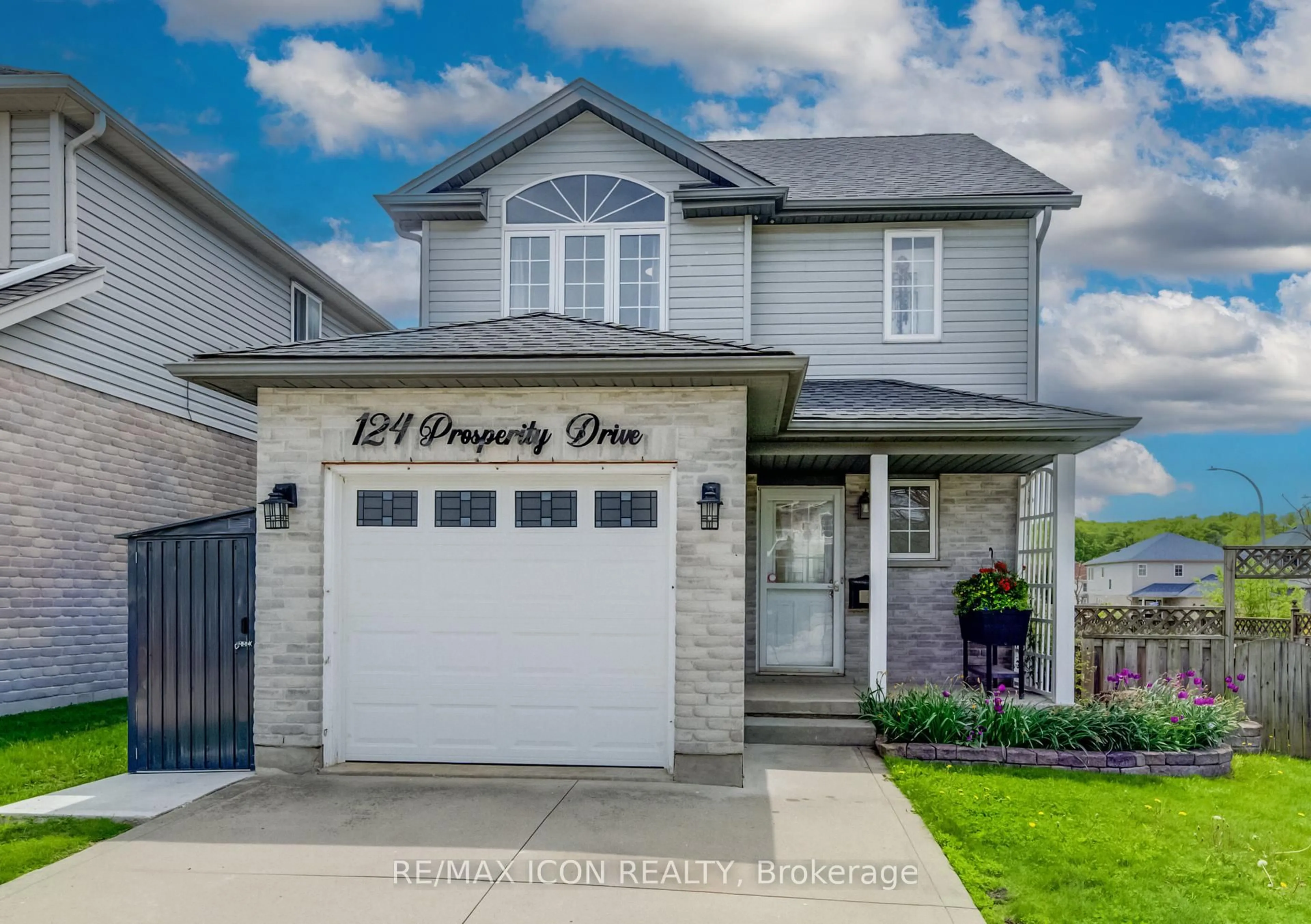 Home with brick exterior material, street for 124 Prosperity Dr, Kitchener Ontario N2E 4E8