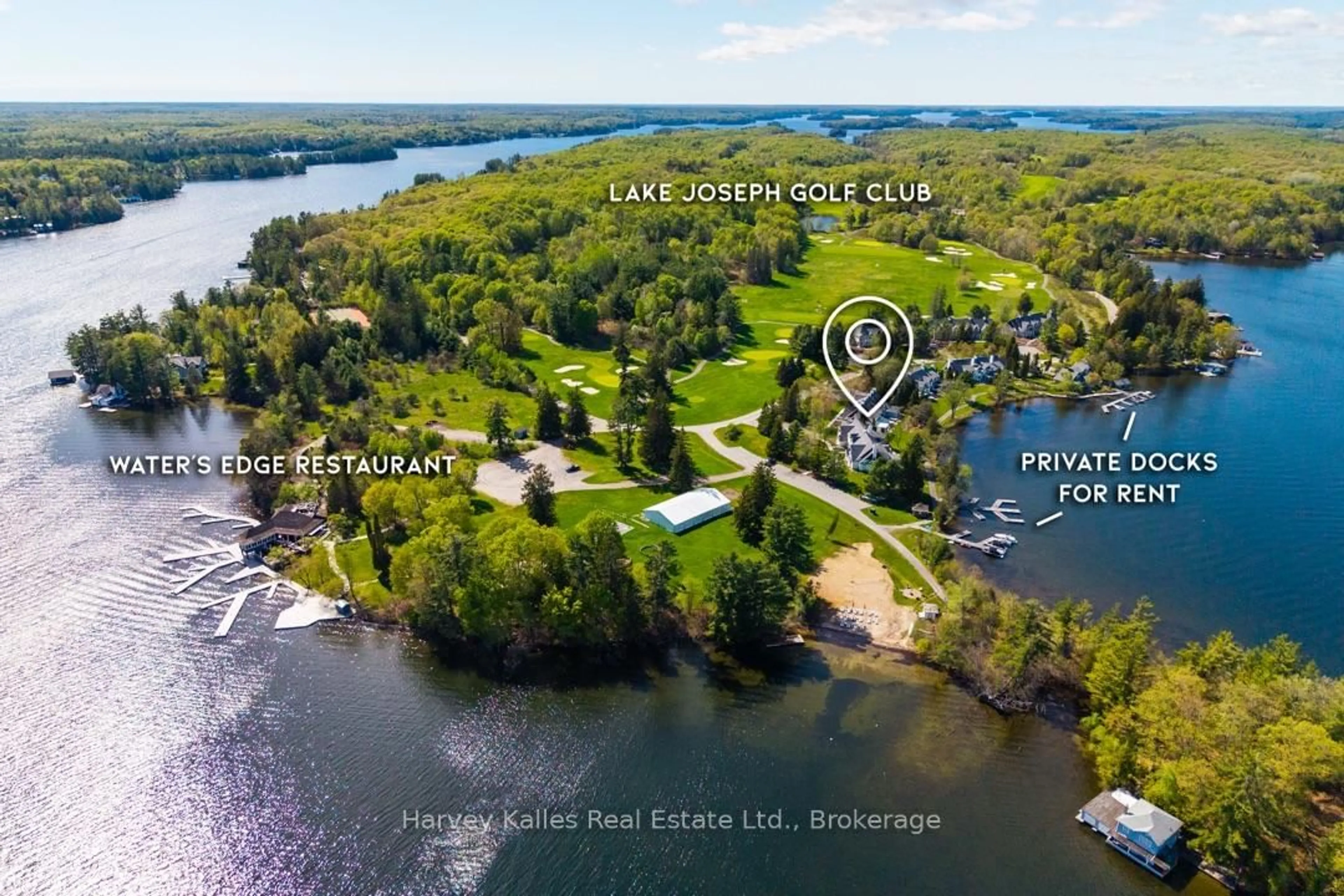 A pic from outside/outdoor area/front of a property/back of a property/a pic from drone, water/lake/river/ocean view for 1131 Elgin House Rd #1, Muskoka Lakes Ontario P0B 1J0