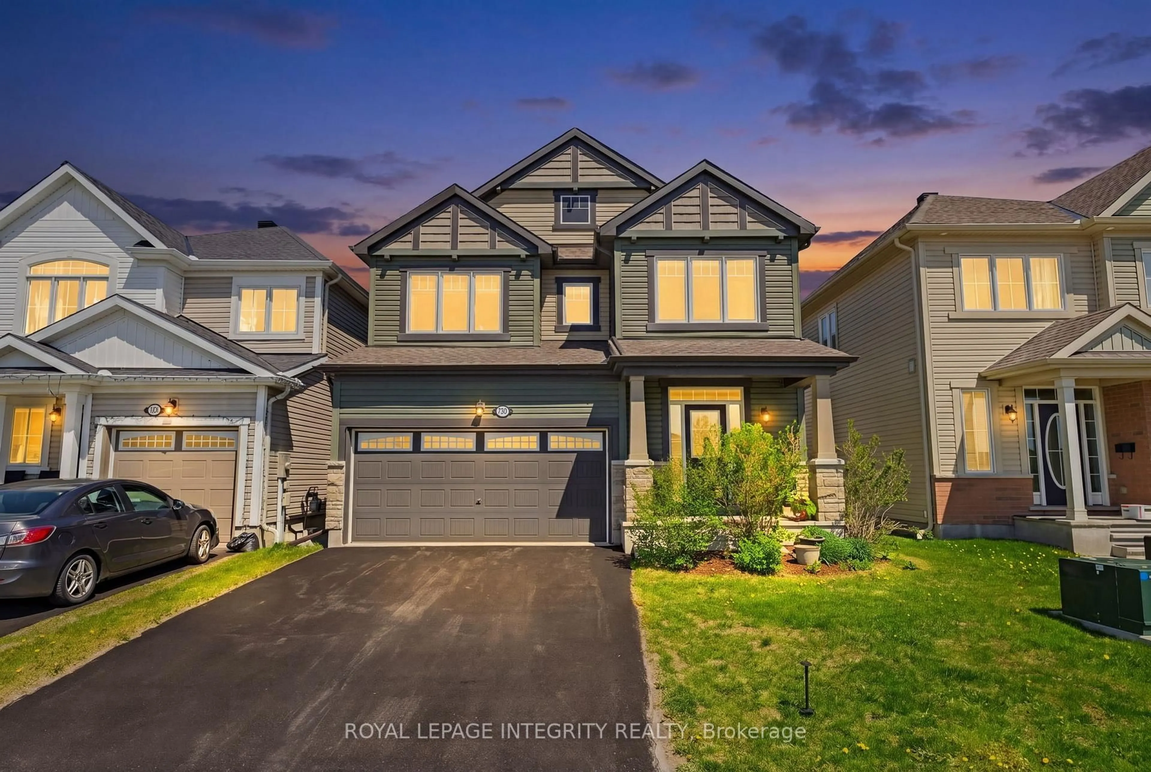 Home with vinyl exterior material, street for 730 Jerome Jodoin Dr, Ottawa Ontario K4A 1E1