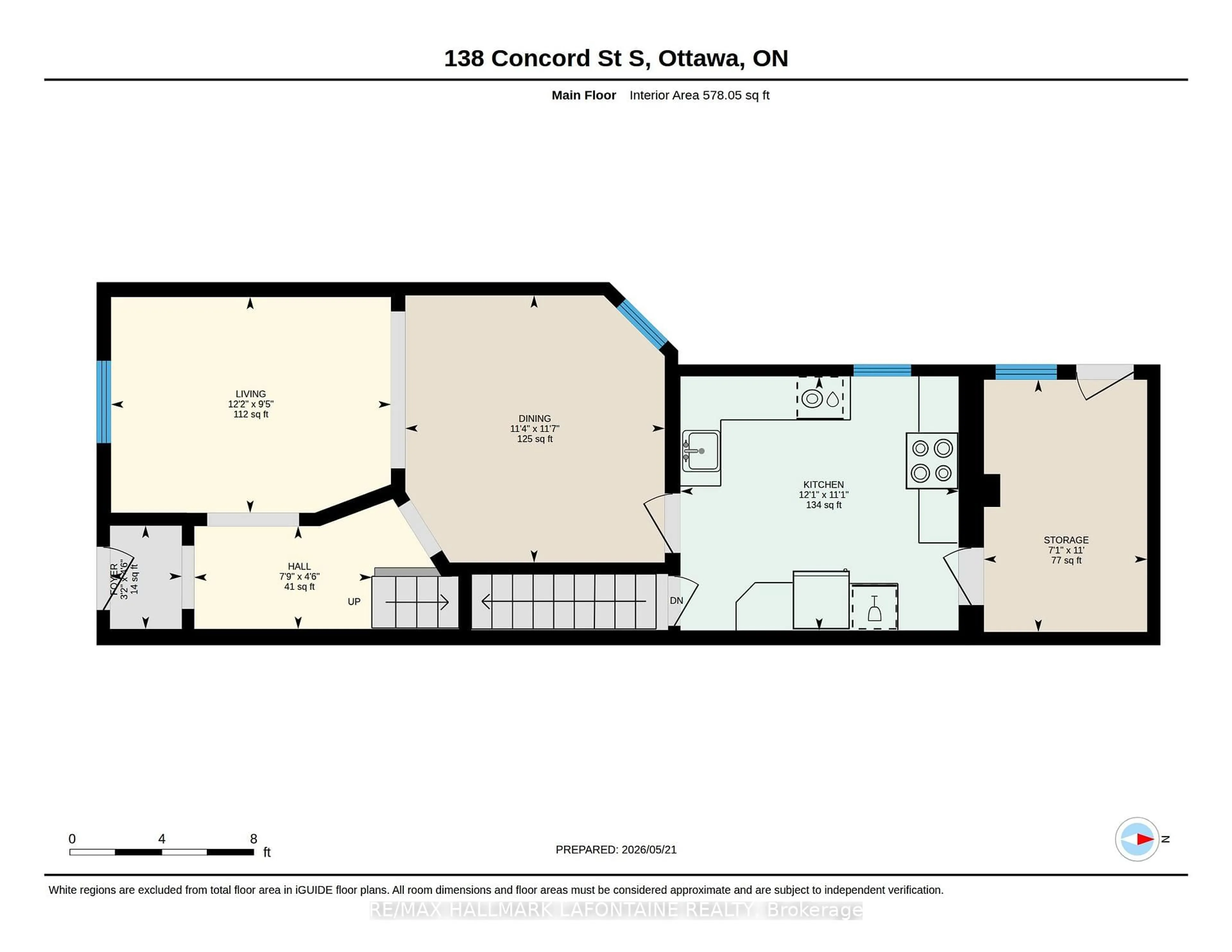 Floor plan for 138 Concord St, Ottawa Ontario K1S 0Z4