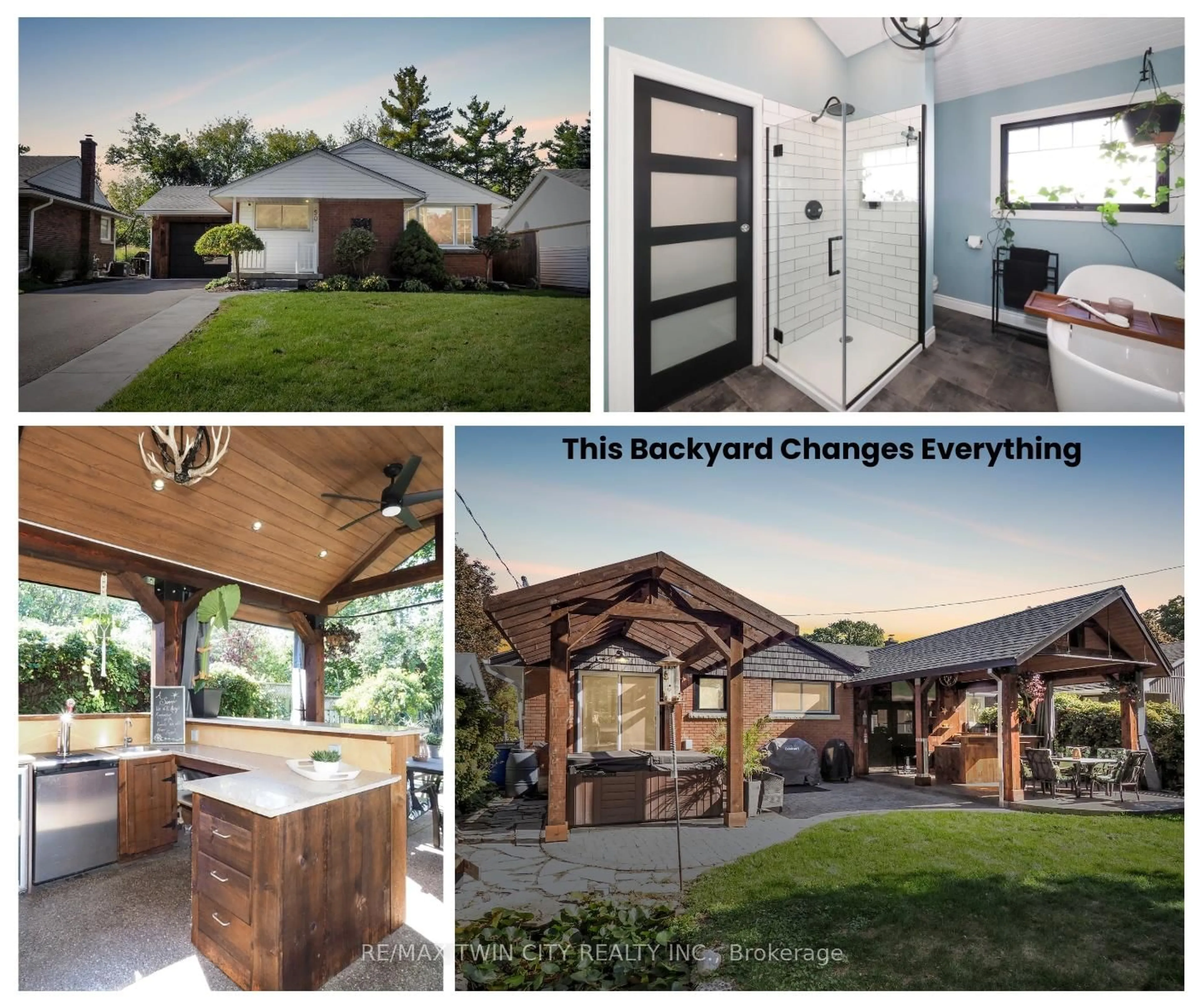 A pic from outside/outdoor area/front of a property/back of a property/a pic from drone, mountain view for 50 Highman Ave, Cambridge Ontario N1R 3L7