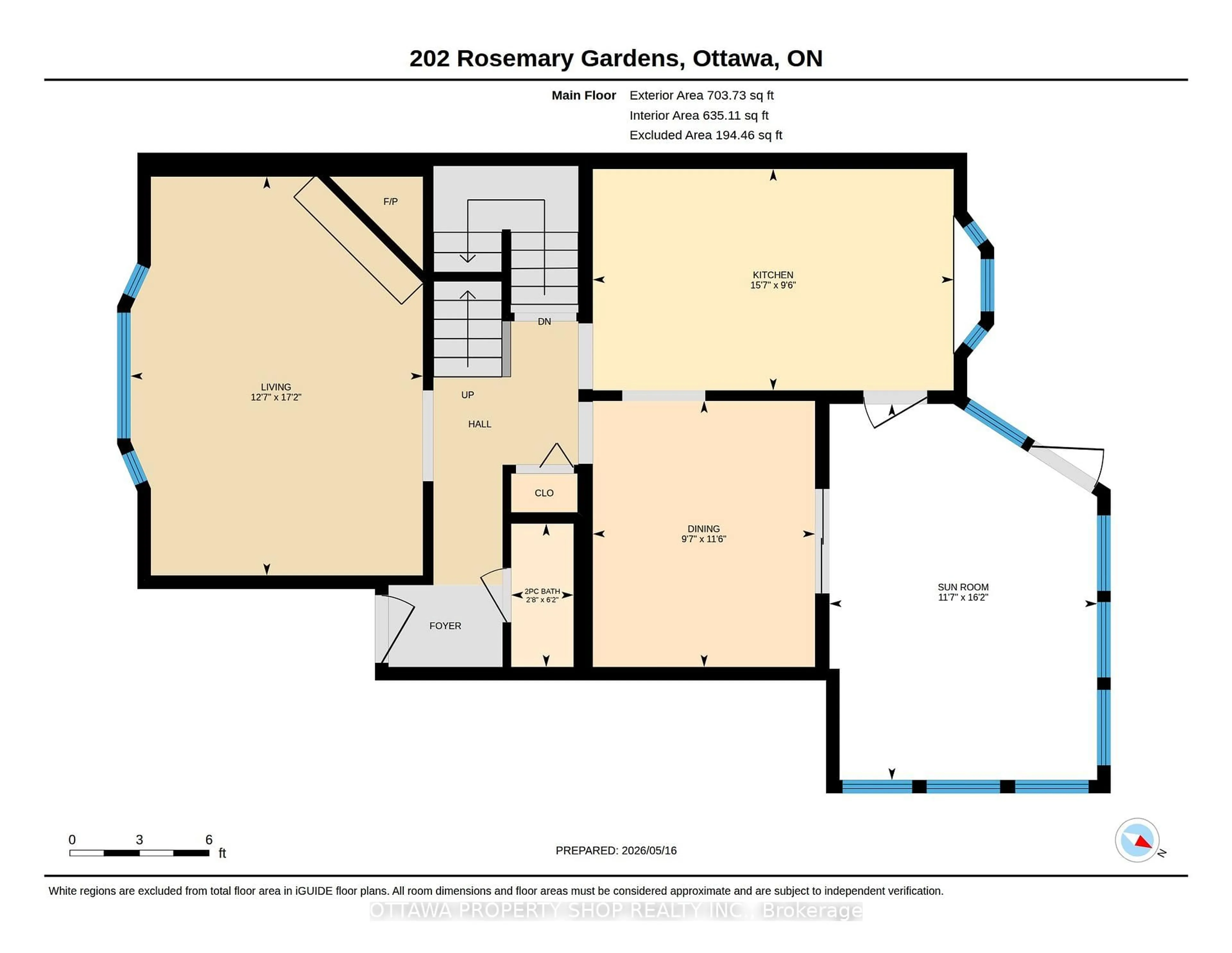 Floor plan for 202 Rosemary Gdns, Orleans Ontario K1E 1Y8