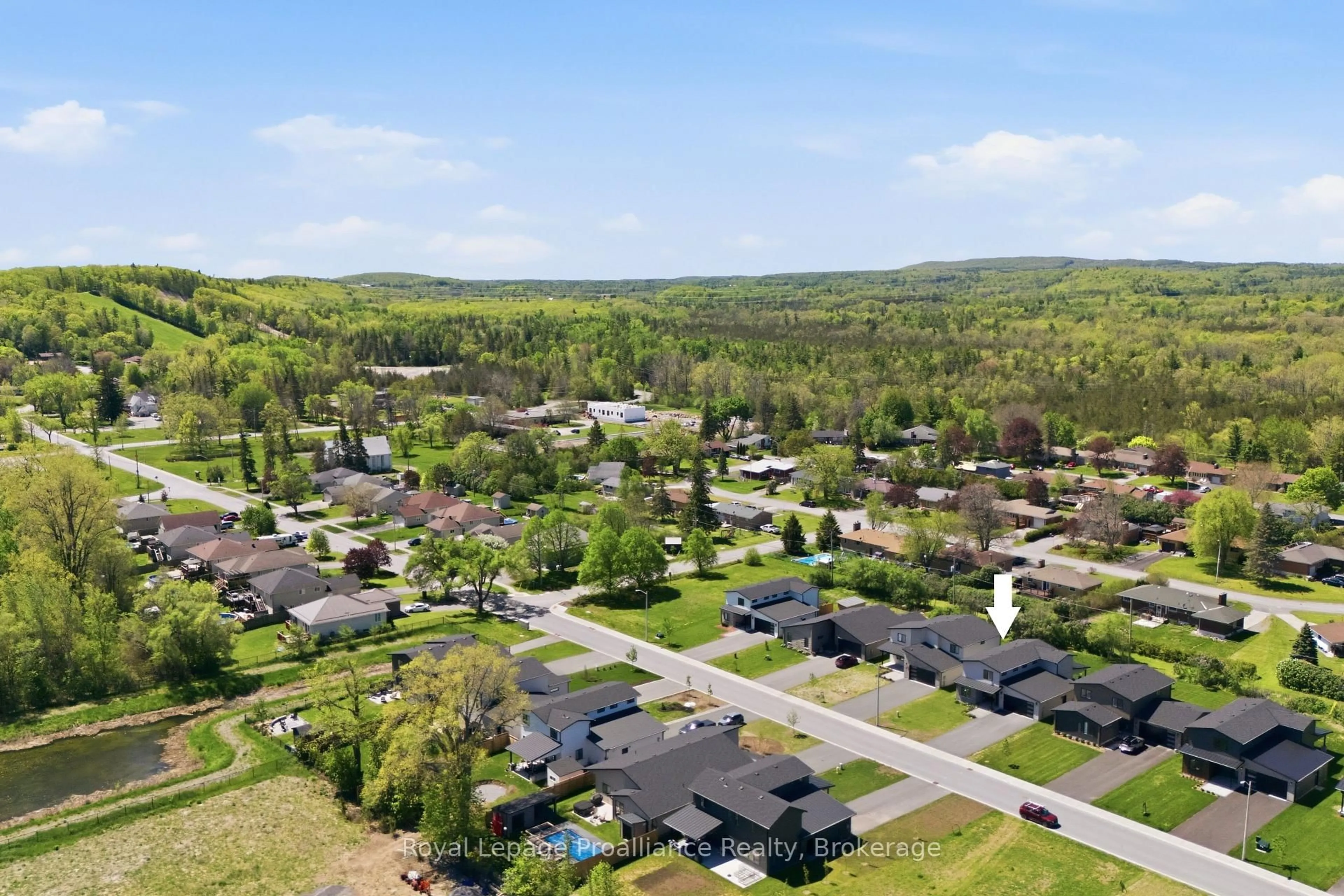 A pic from outside/outdoor area/front of a property/back of a property/a pic from drone, mountain view for 52 Fraser Dr, Quinte West Ontario K0K 1E0