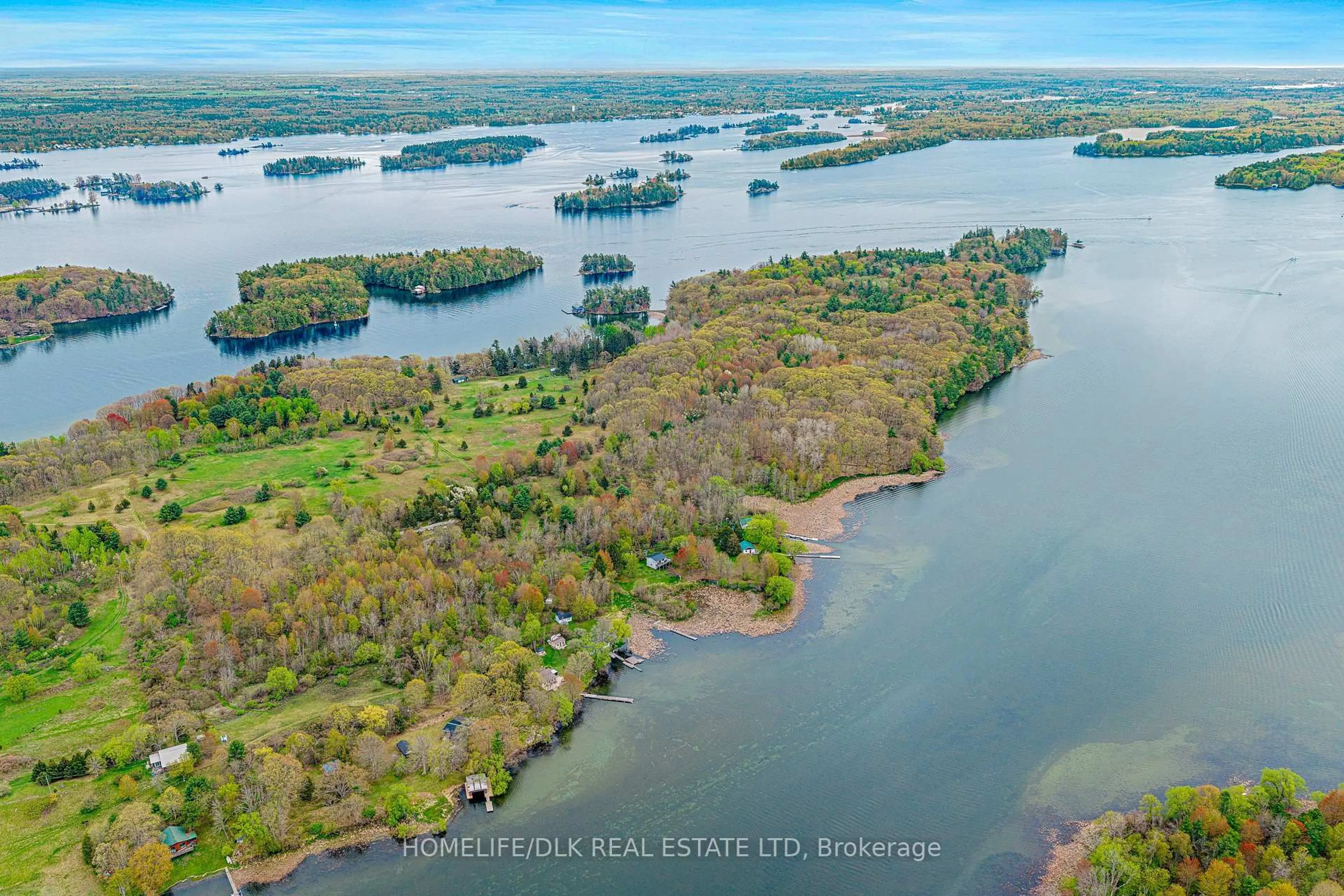 A pic from outside/outdoor area/front of a property/back of a property/a pic from drone, water/lake/river/ocean view for 395 Tar Island, Leeds and the Thousand Islands Ontario K0E 1R0