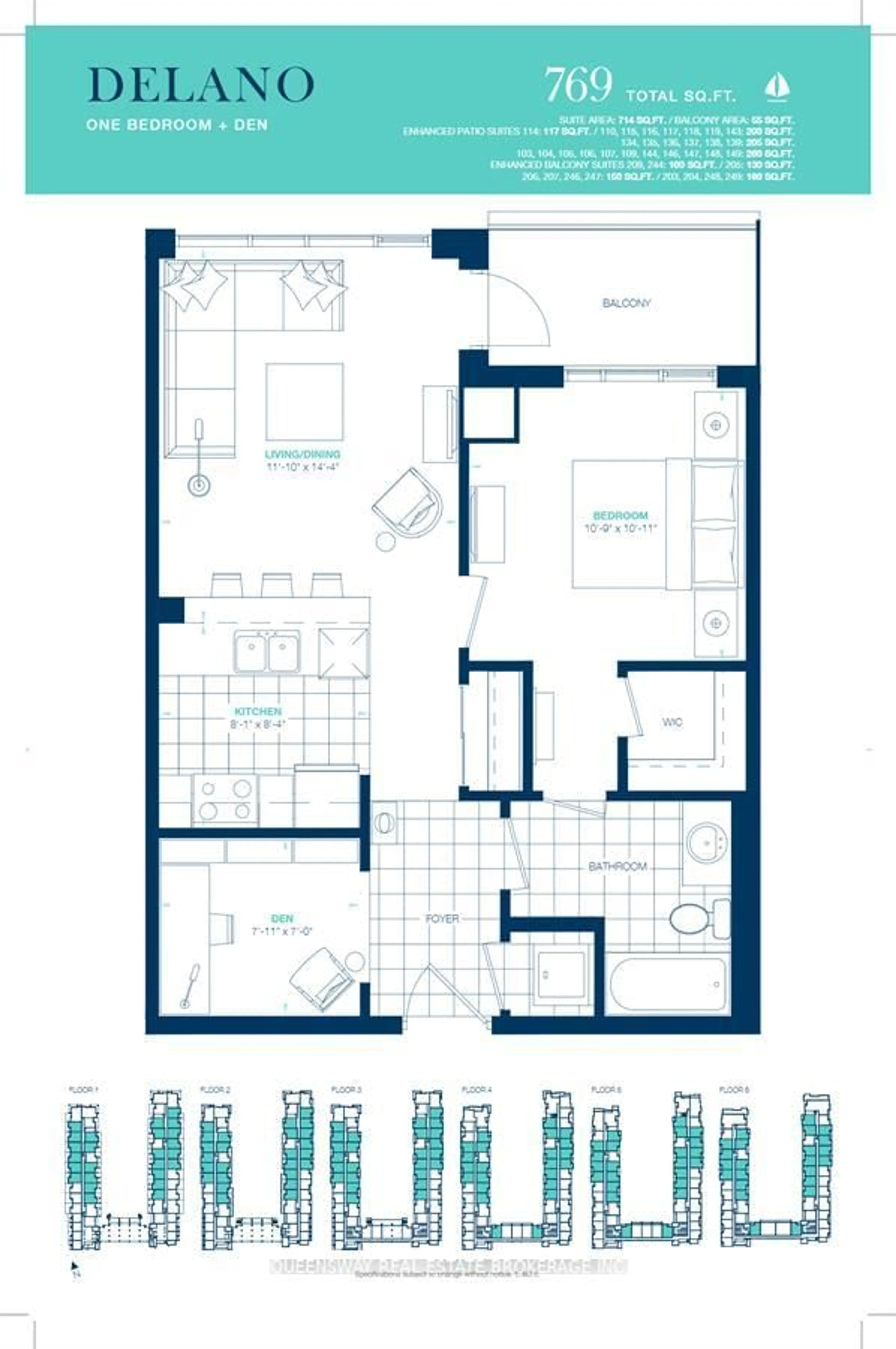 Floor plan for 16 Concord Pl #515, Grimsby Ontario L3M 0J1