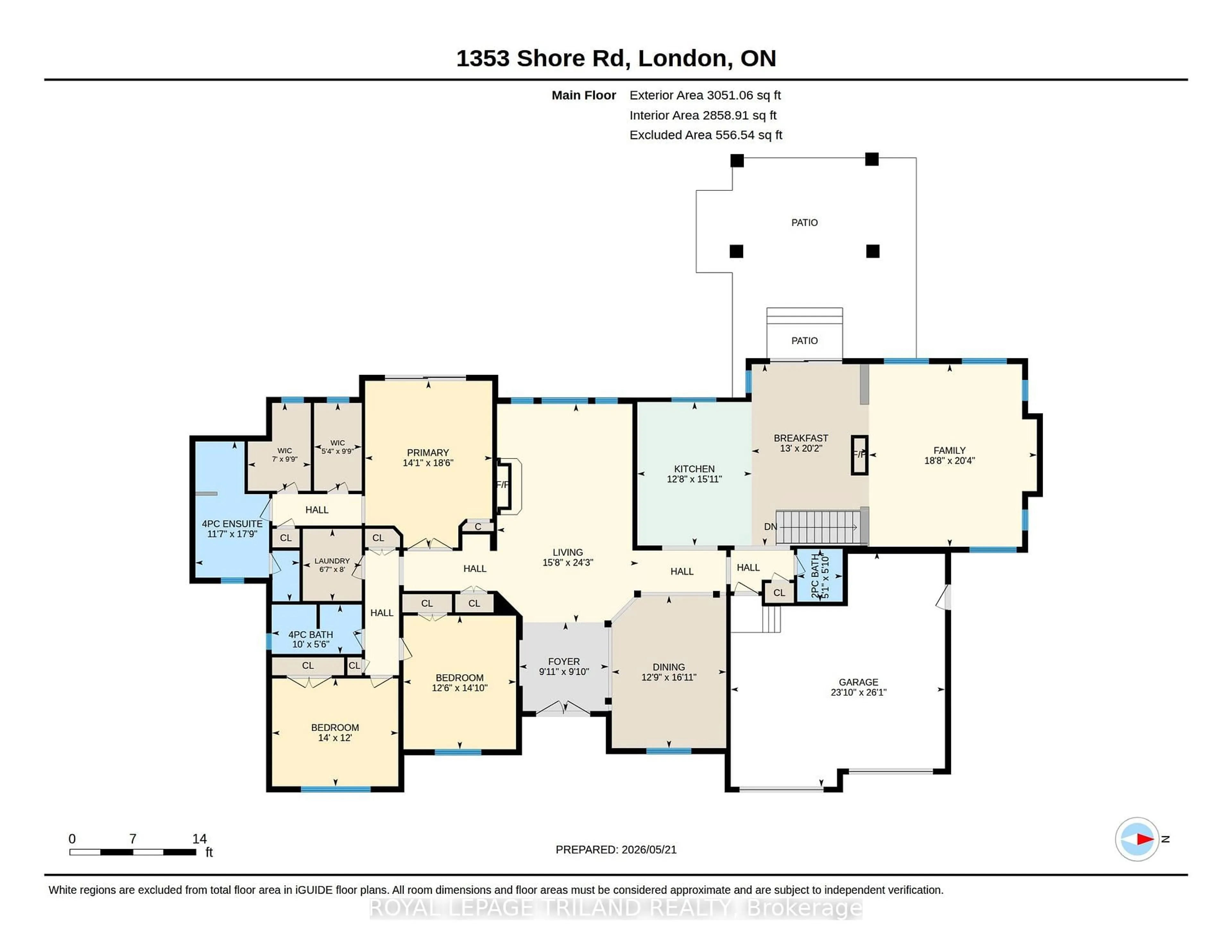 Floor plan for 1353 Shore Rd, London South Ontario N6K 4Z8