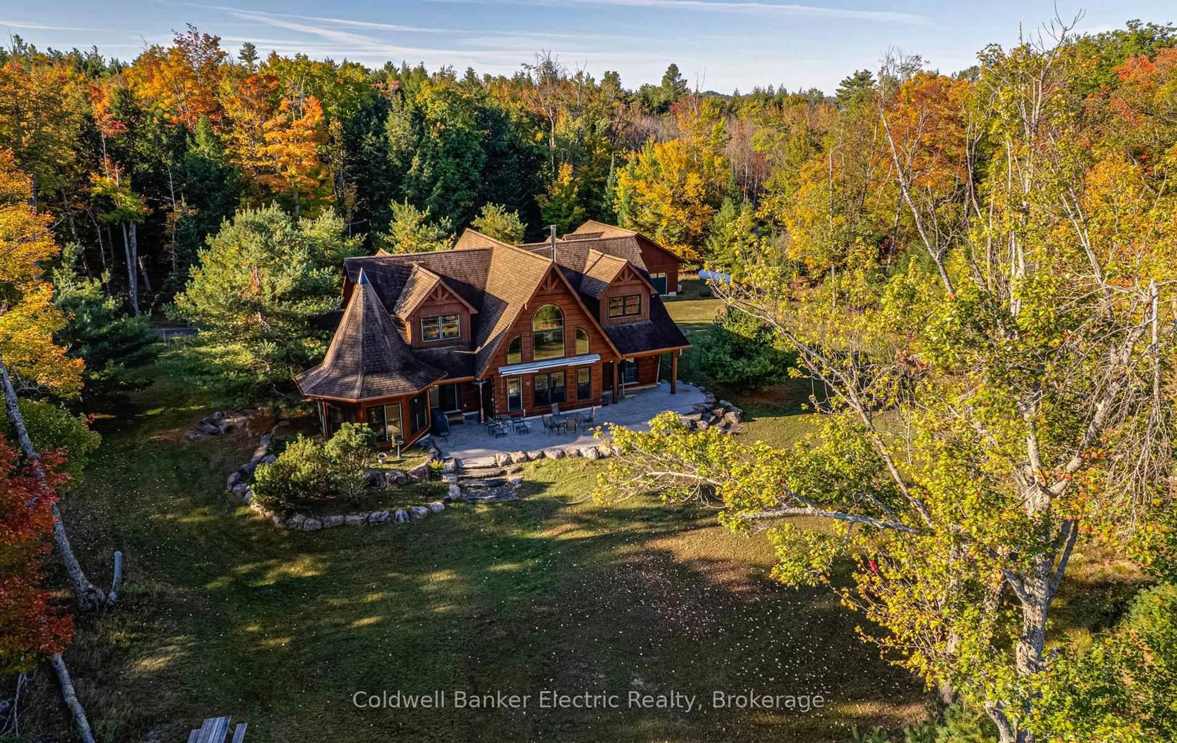 A pic from outside/outdoor area/front of a property/back of a property/a pic from drone, water/lake/river/ocean view for 50 Fire Route 85E, Havelock-Belmont-Methuen Ontario K0L 1A0