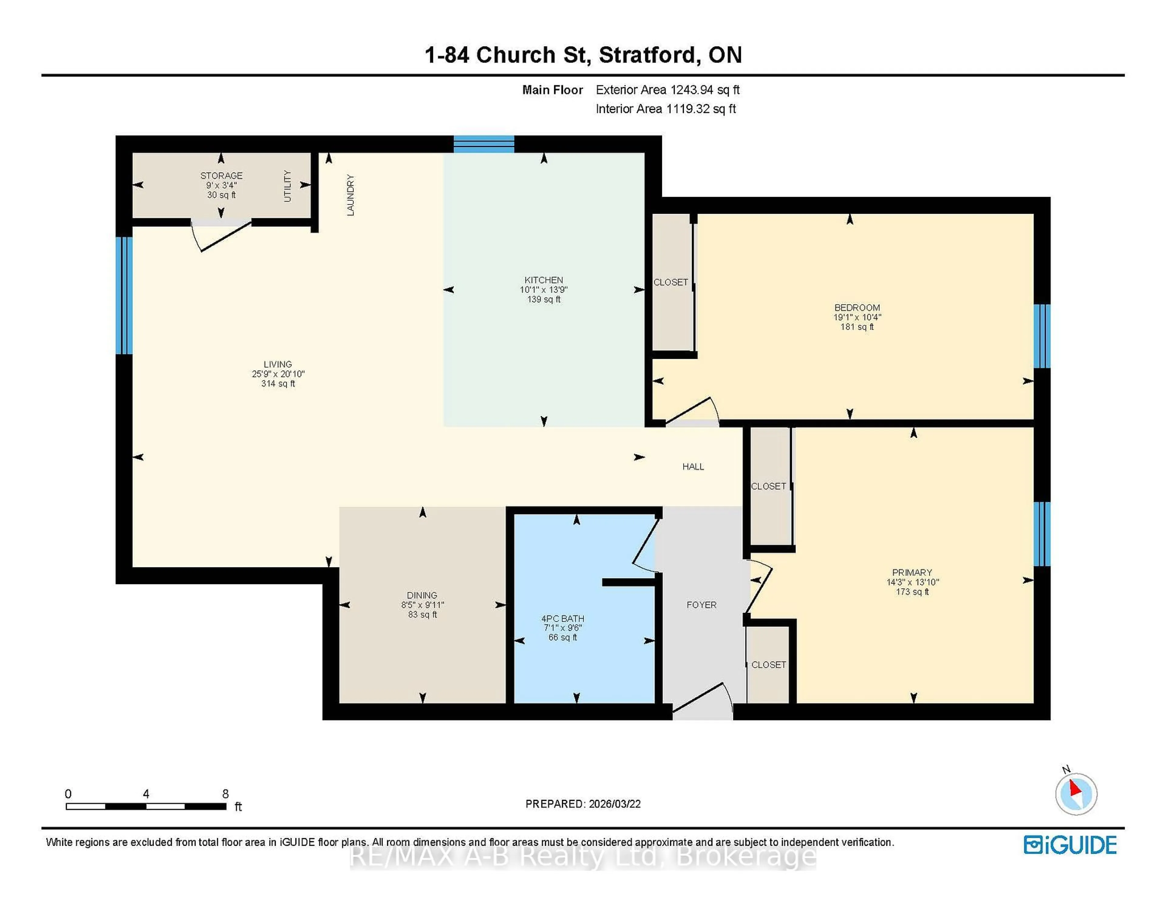 Floor plan for 84 Church St #1, Stratford Ontario N5A 2R2