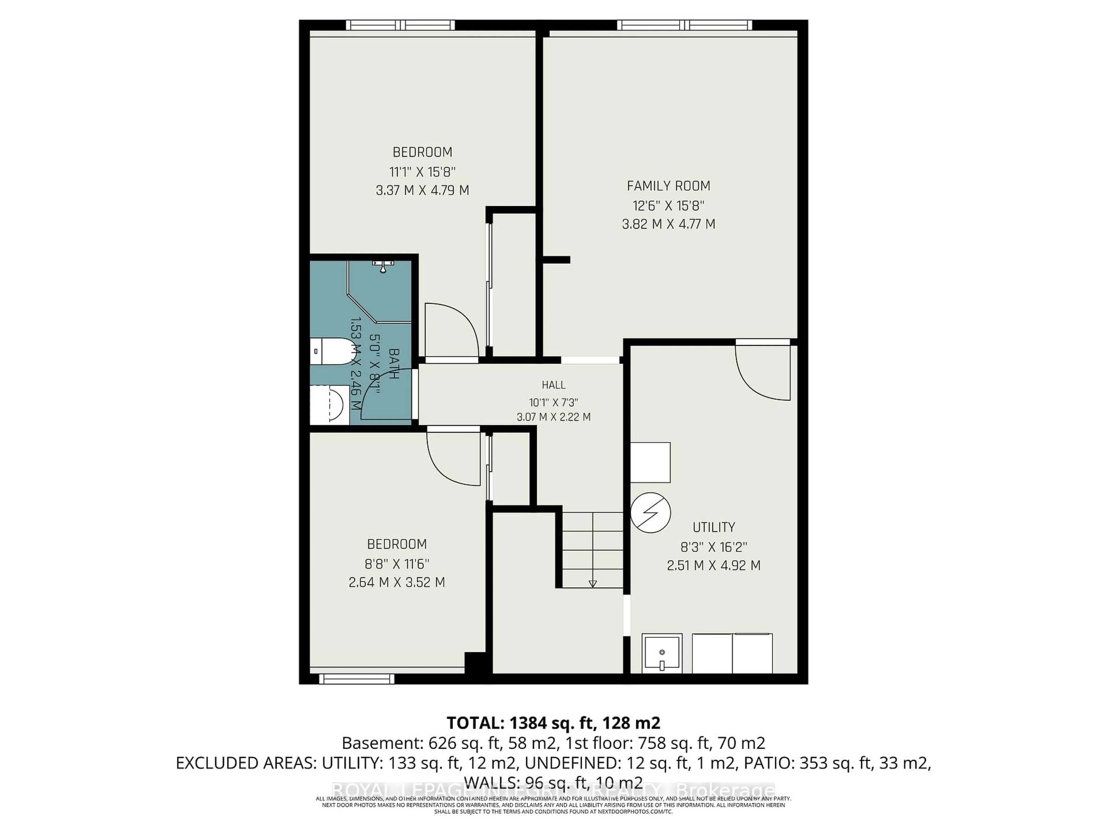Floor plan for 200 Woodfield Dr #106, Ottawa Ontario K2G 3W8