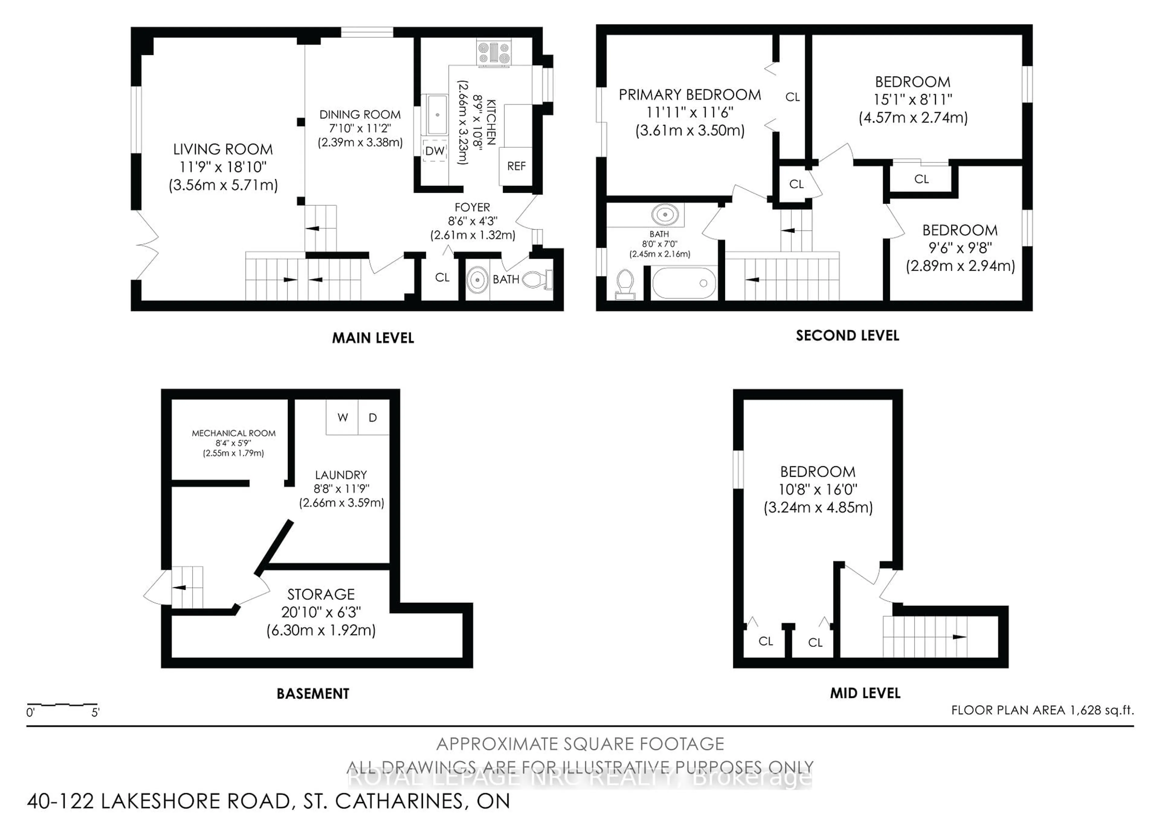 Floor plan for 122 Lakeshore Rd #40, St. Catharines Ontario L2N 6N6