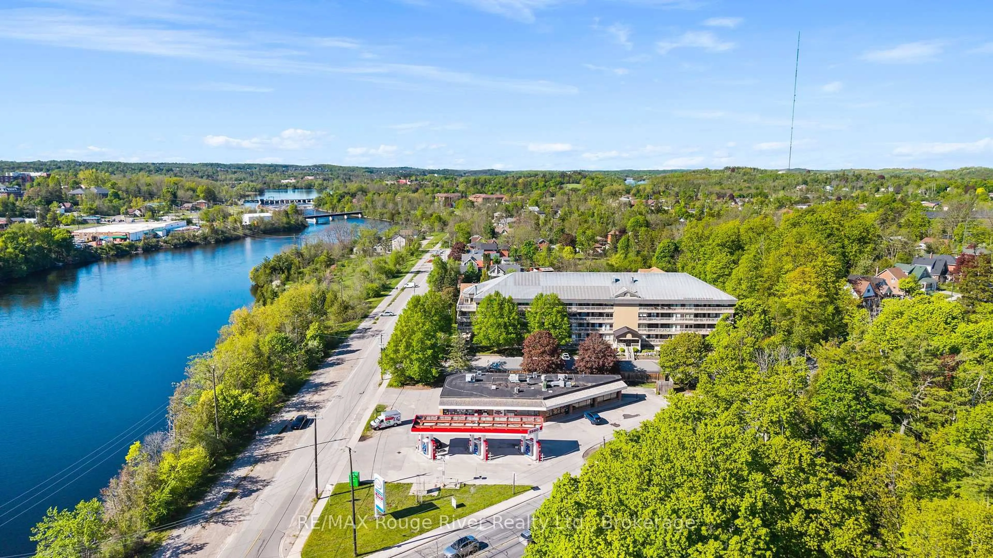 A pic from outside/outdoor area/front of a property/back of a property/a pic from drone, water/lake/river/ocean view for 40 Auburn St #304, Peterborough Ontario K9H 2G2