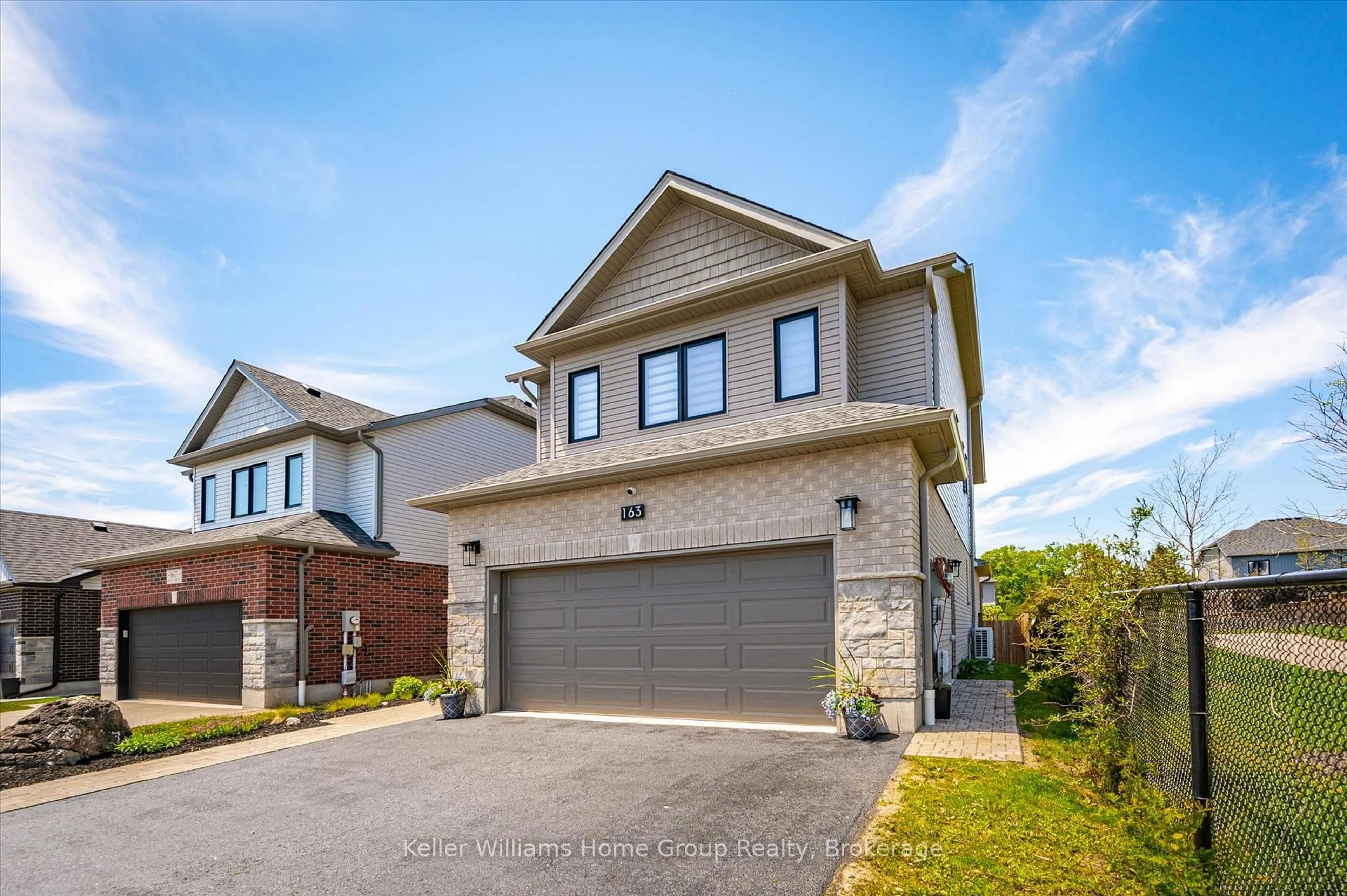 Home with brick exterior material, street for 163 Halls Dr, Centre Wellington Ontario N0B 1S0