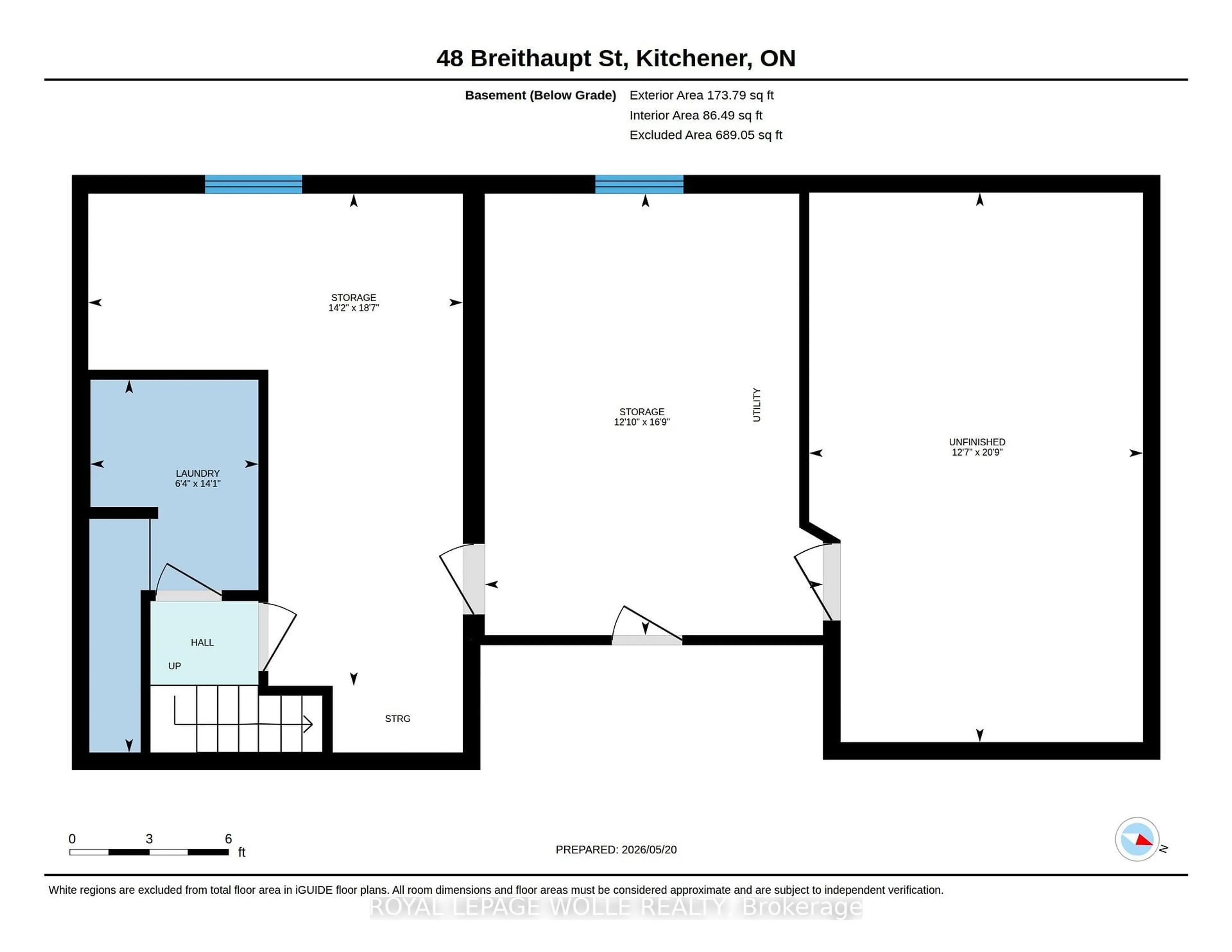 Floor plan for 48 Breithaupt St, Kitchener Ontario N2H 5G6