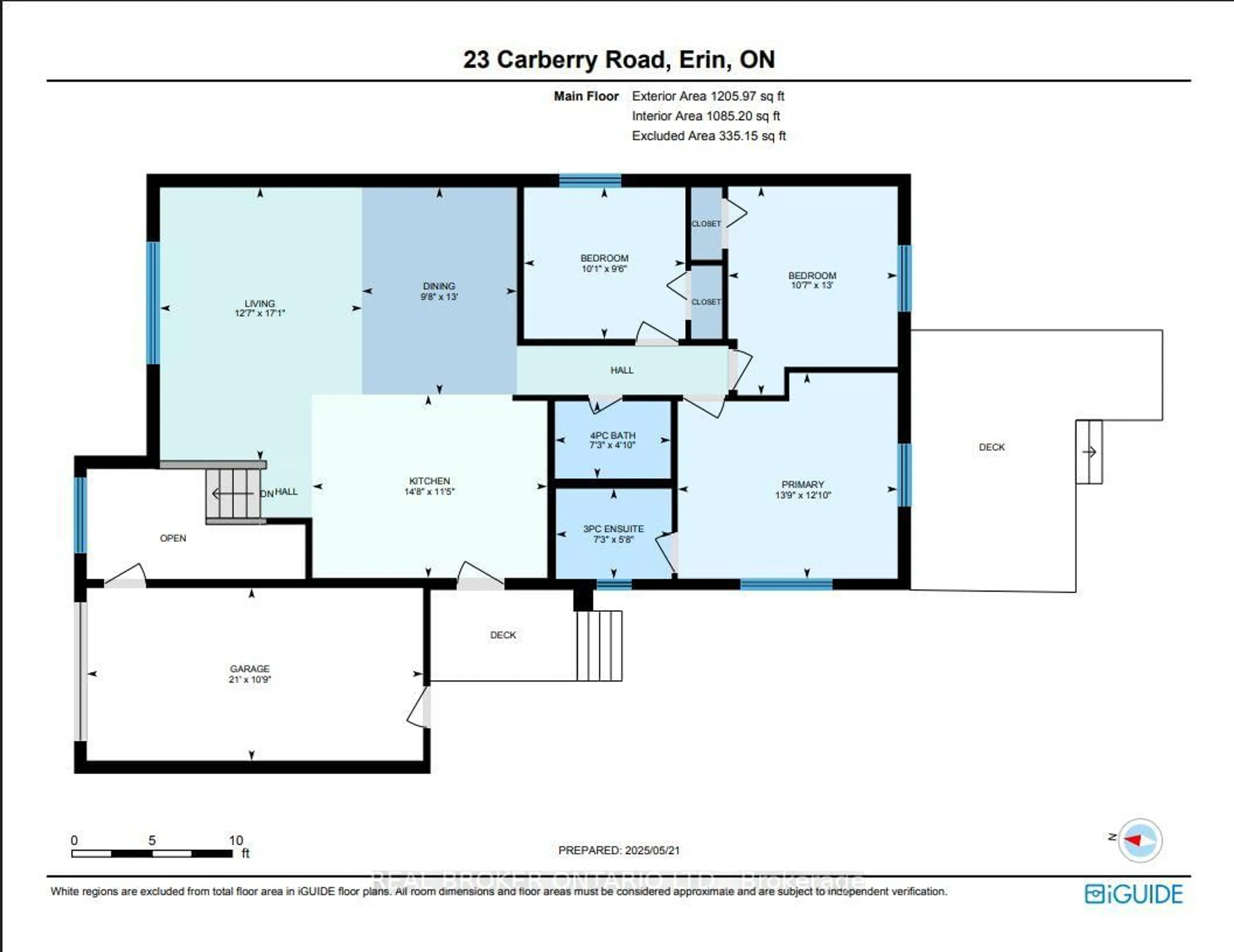 Floor plan for 23 Carberry Rd, Erin Ontario N0B 1T0
