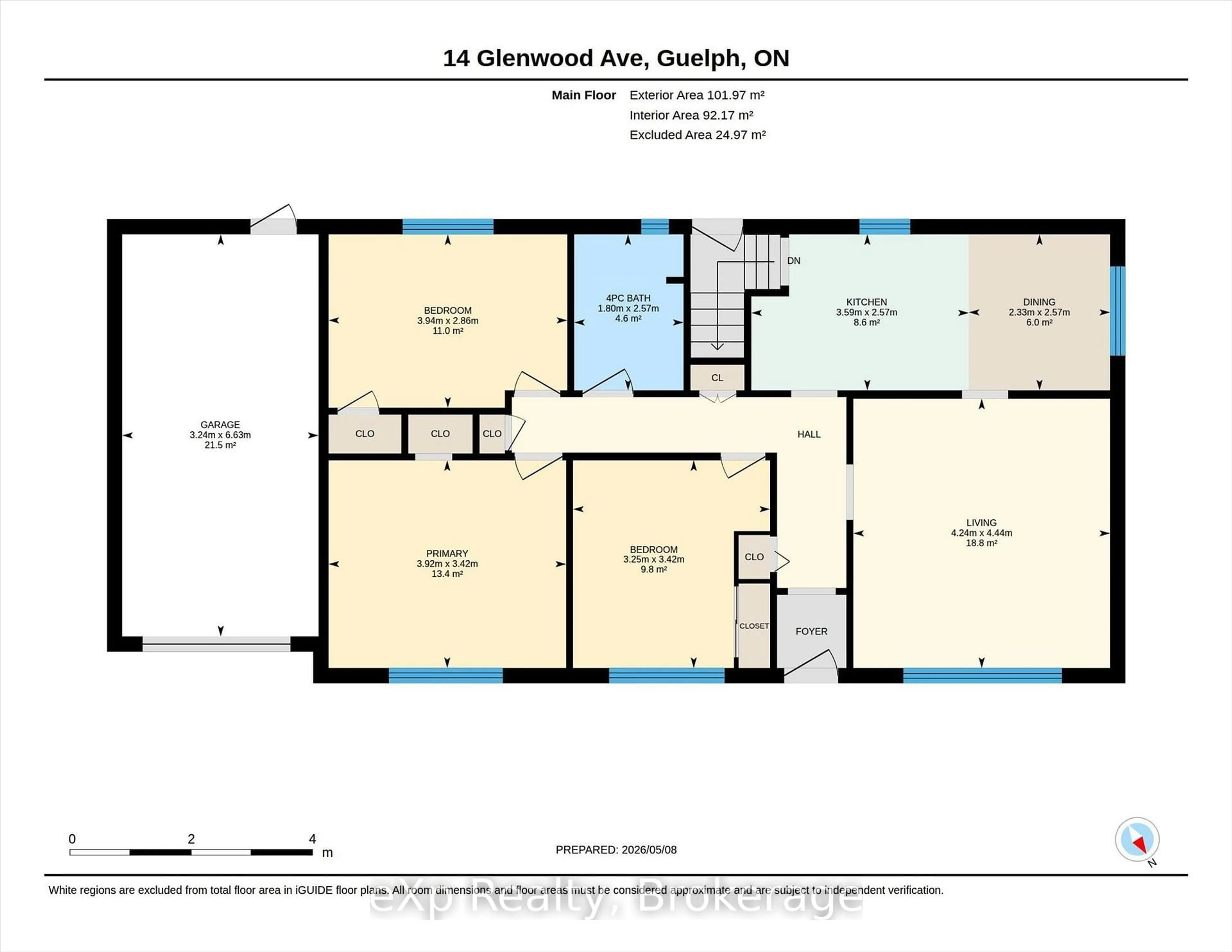 Floor plan for 14 Glenwood Ave, Guelph Ontario N1H 4L2