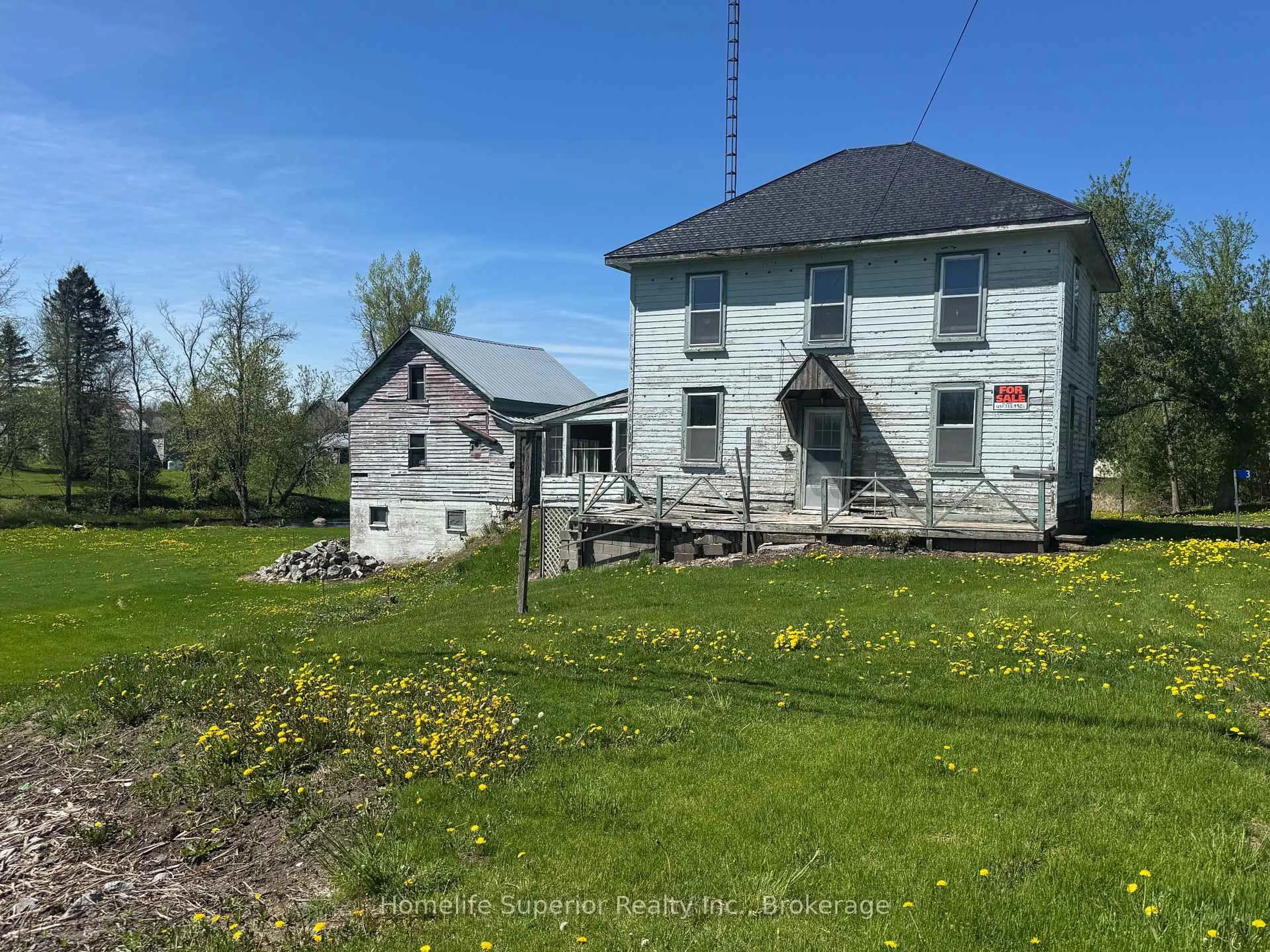 A pic from outside/outdoor area/front of a property/back of a property/a pic from drone, building for 3 Kellers Bridge Rd, Madoc Ontario K0K 1Y0