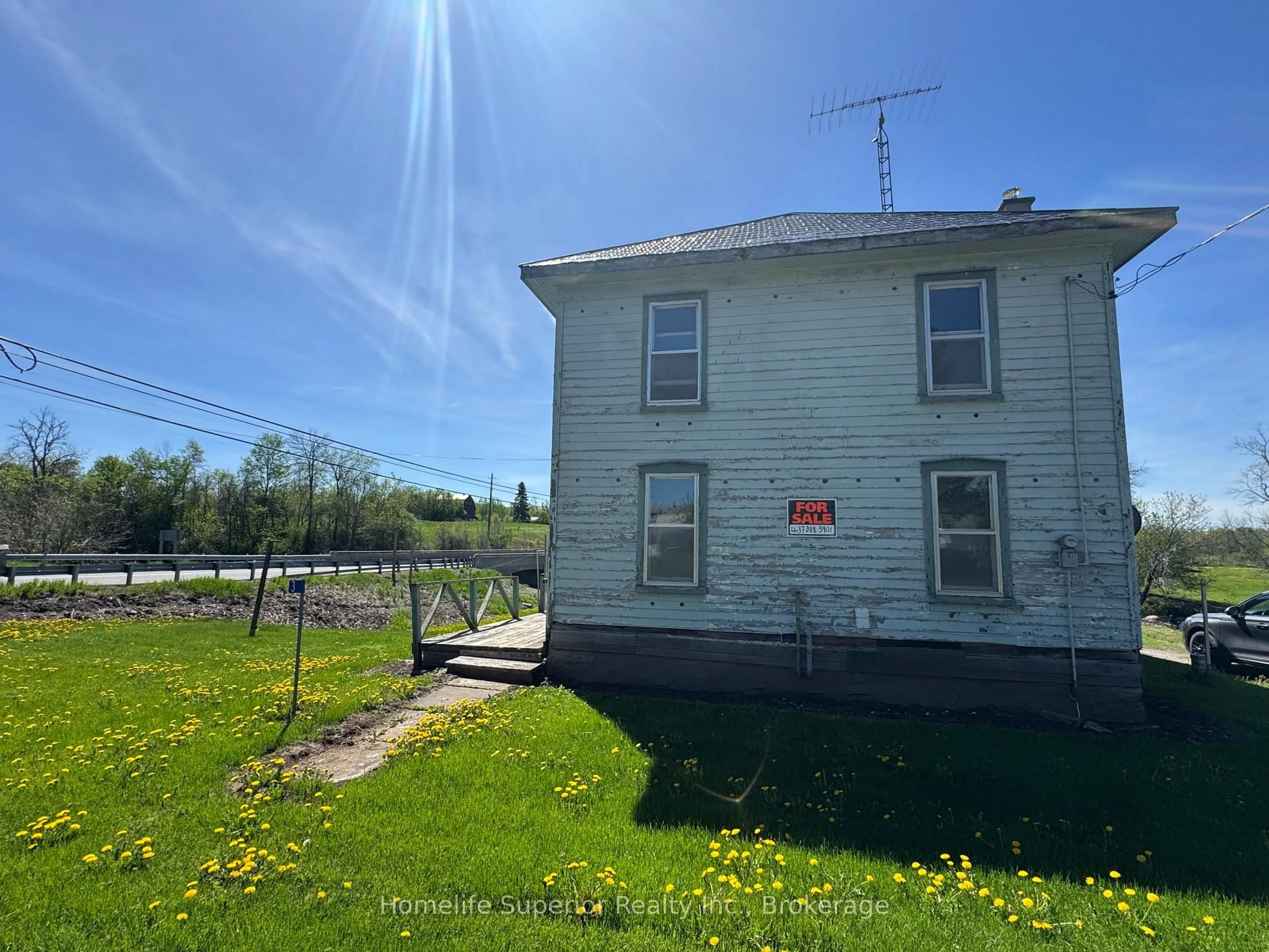 A pic from outside/outdoor area/front of a property/back of a property/a pic from drone, building for 3 Kellers Bridge Rd, Madoc Ontario K0K 1Y0