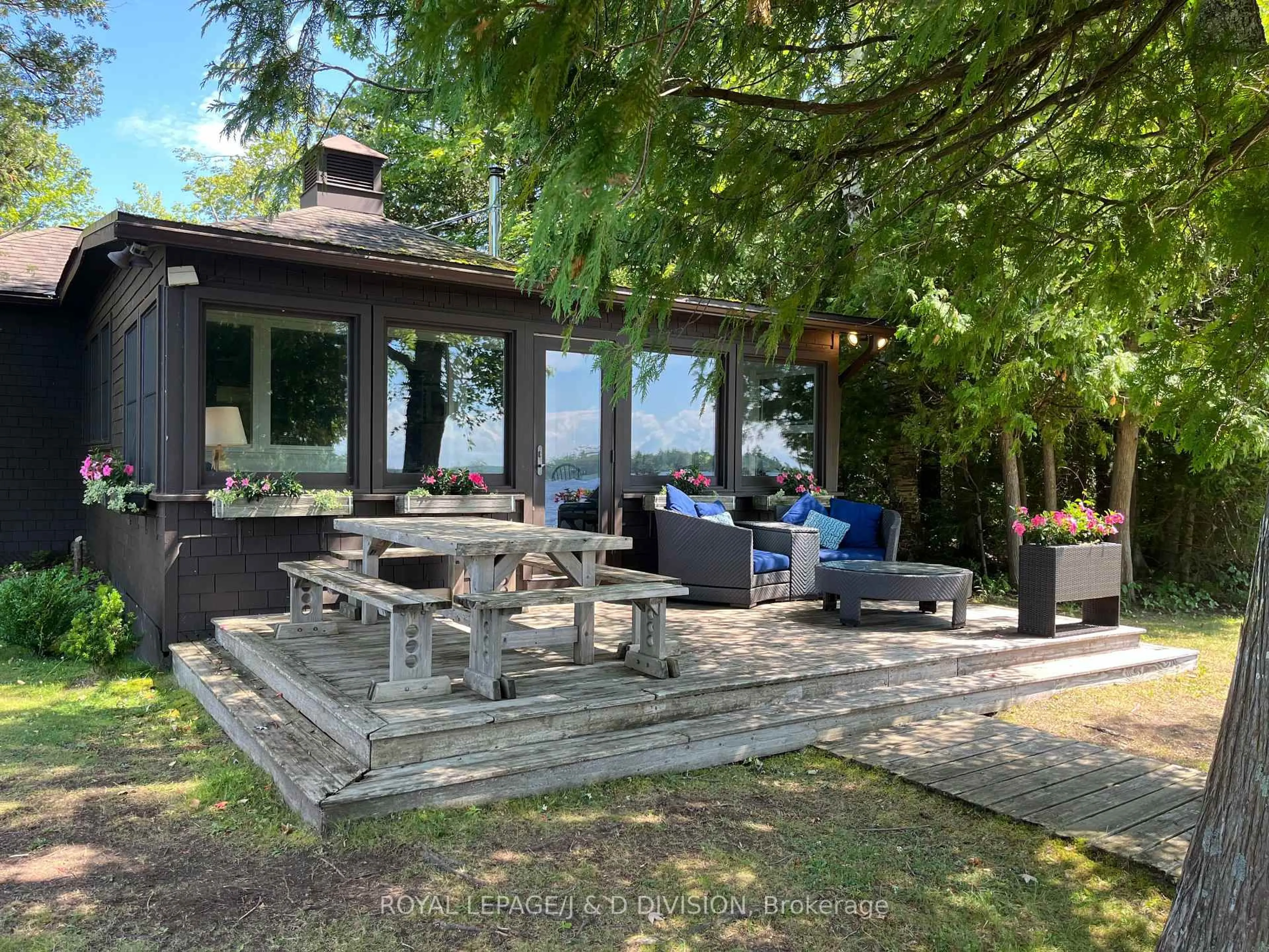 Patio, water/lake/river/ocean view for 2429 Julia Shore Rd, Douro-Dummer Ontario K0L 2H0