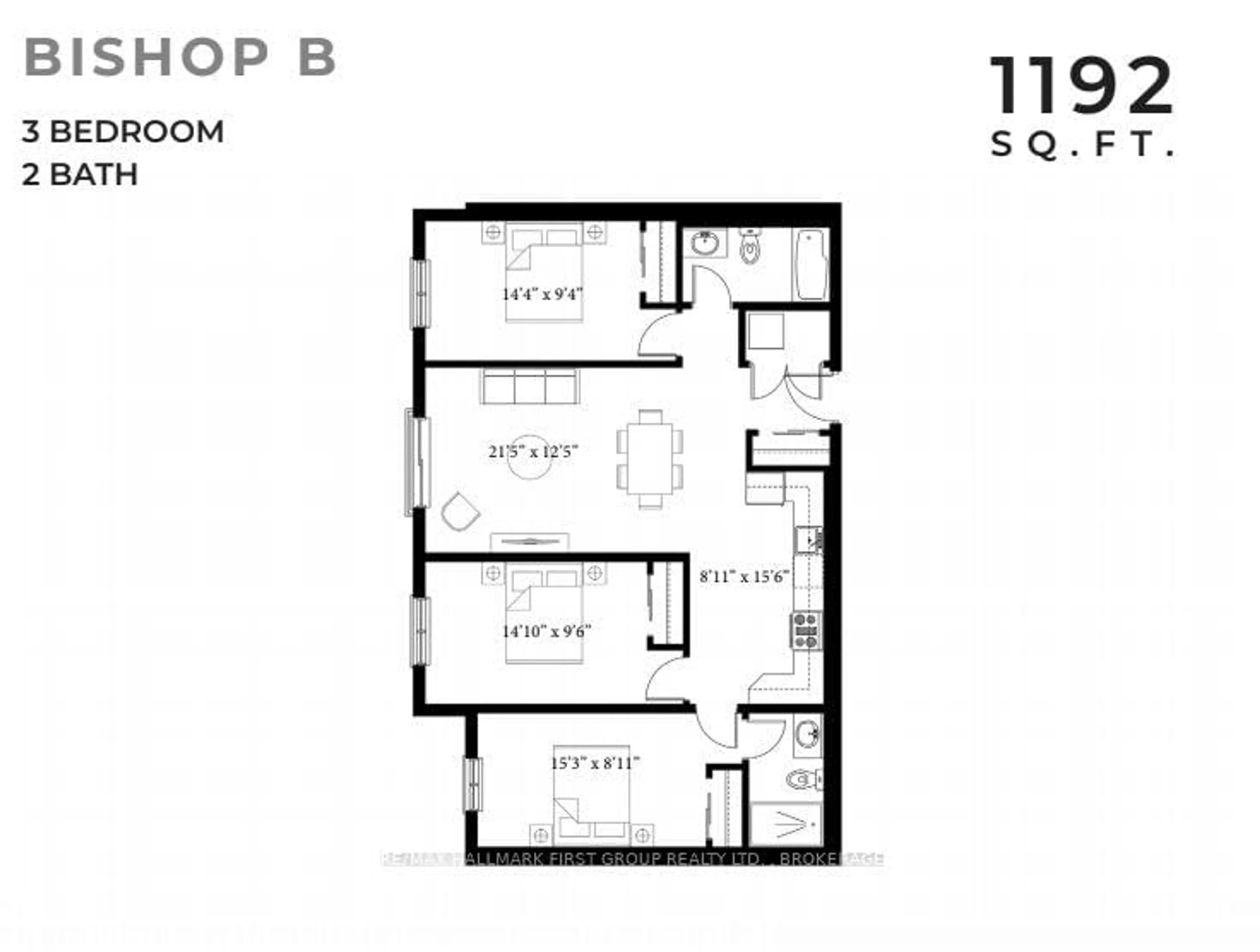 Floor plan for 501 Frontenac St #217, Kingston Ontario K7K 4L9