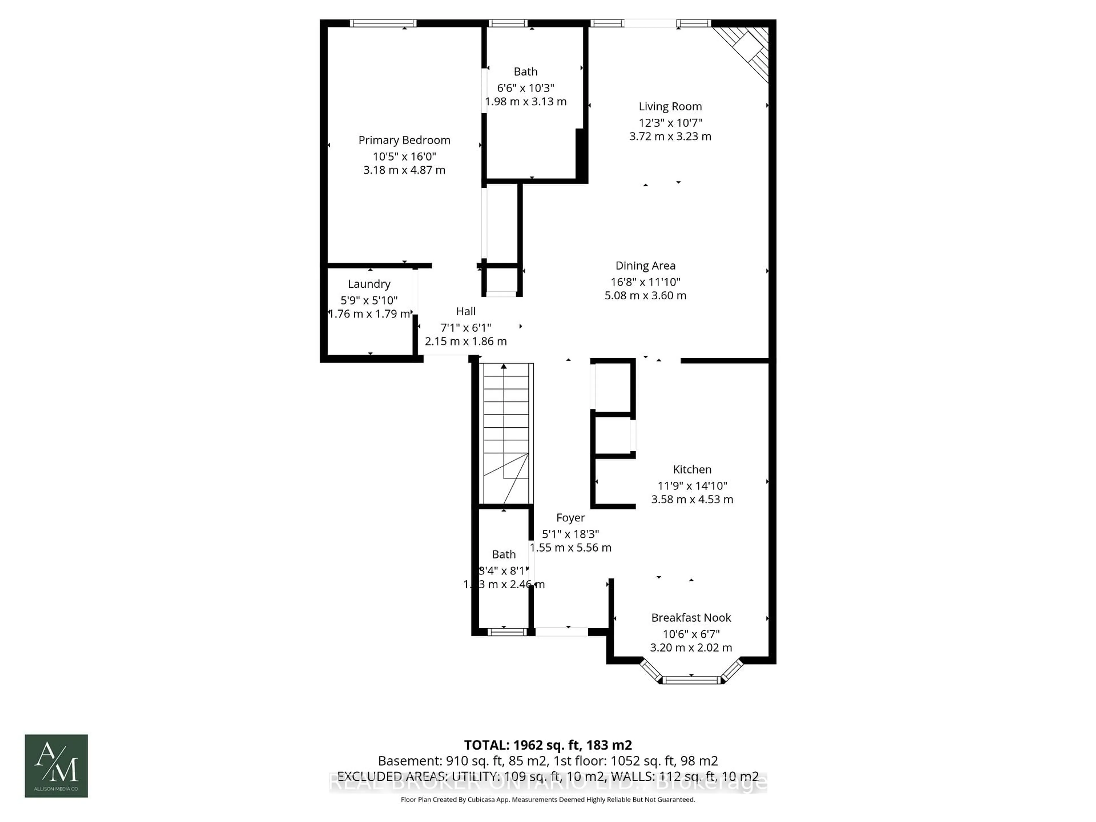 Floor plan for 110 Greentrail Dr, Hamilton Ontario L0R 1W0