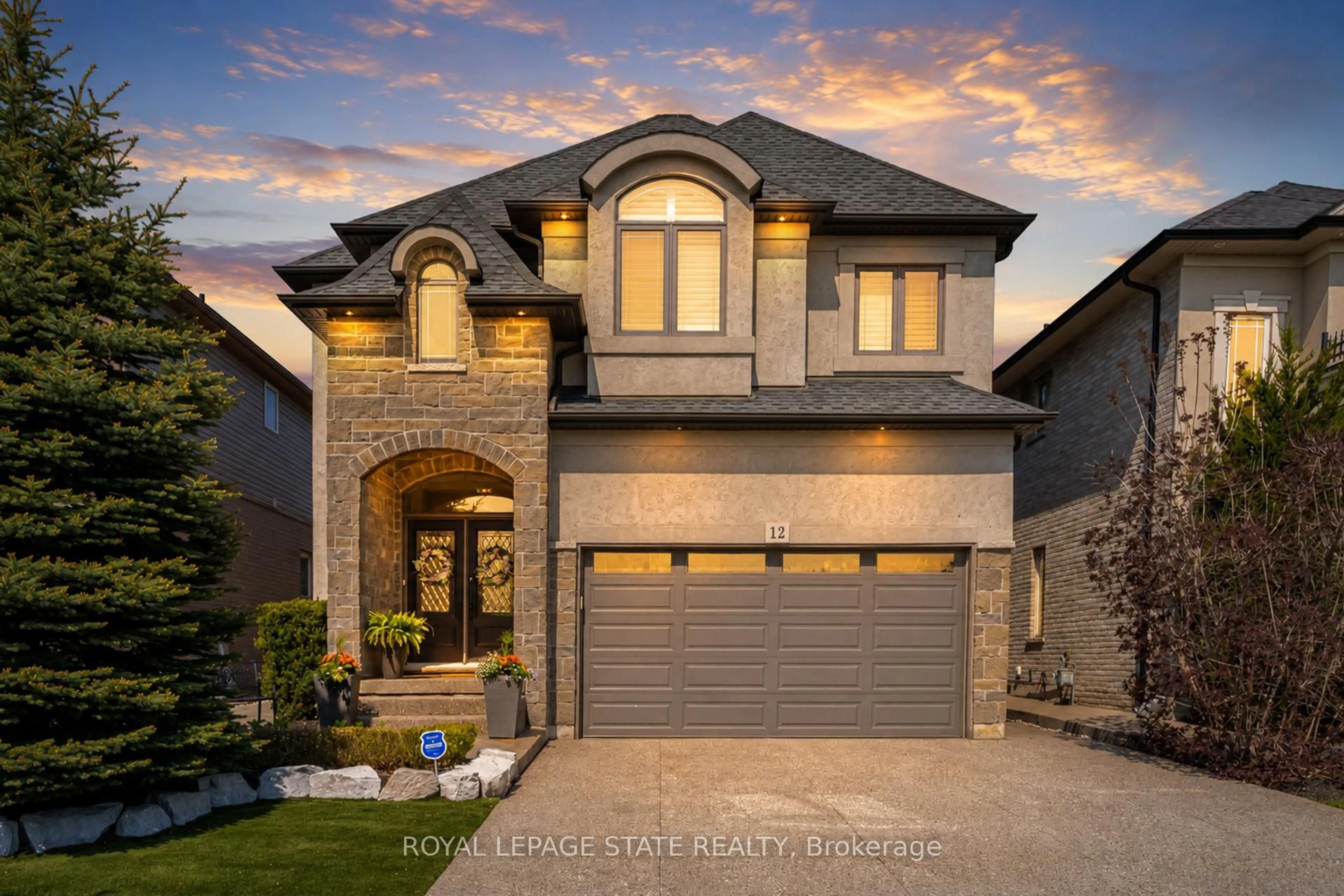 Home with brick exterior material, street for 12 Nicosia Rd, Hamilton Ontario L0R 1W0