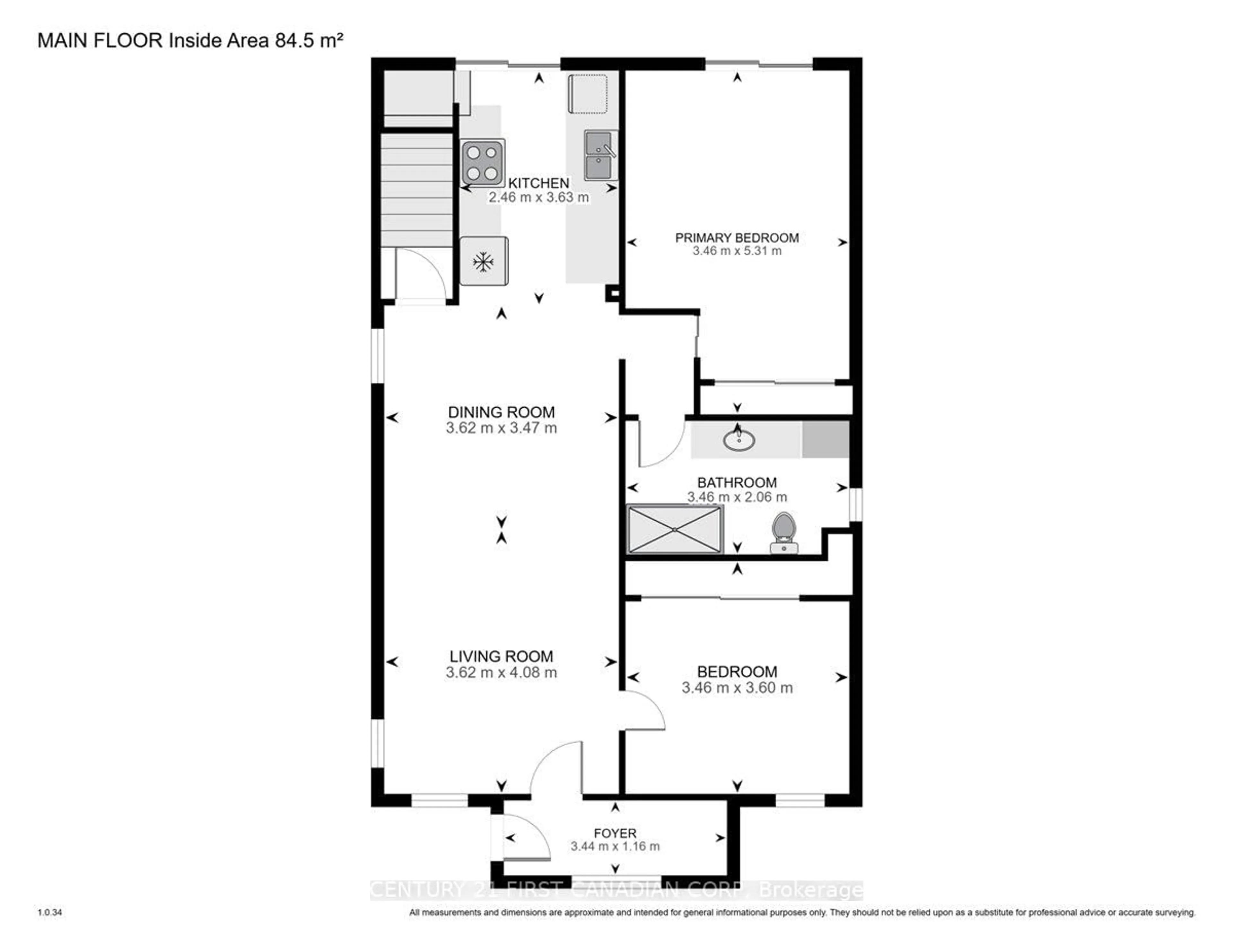Floor plan for 747 Whetter Ave, London South Ontario N6C 2H1
