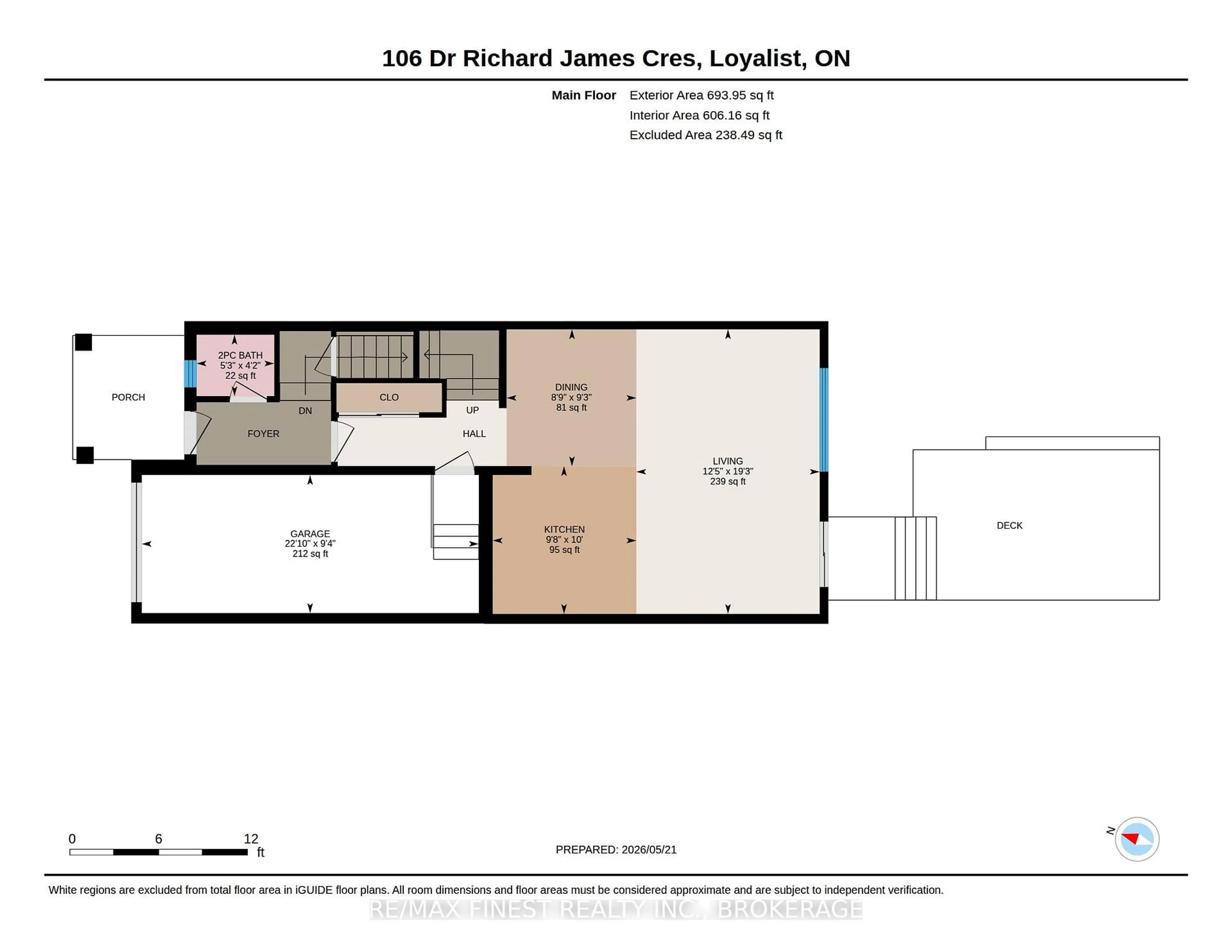 Floor plan for 106 Dr Richard James Cres, Loyalist Ontario K7N 0B9