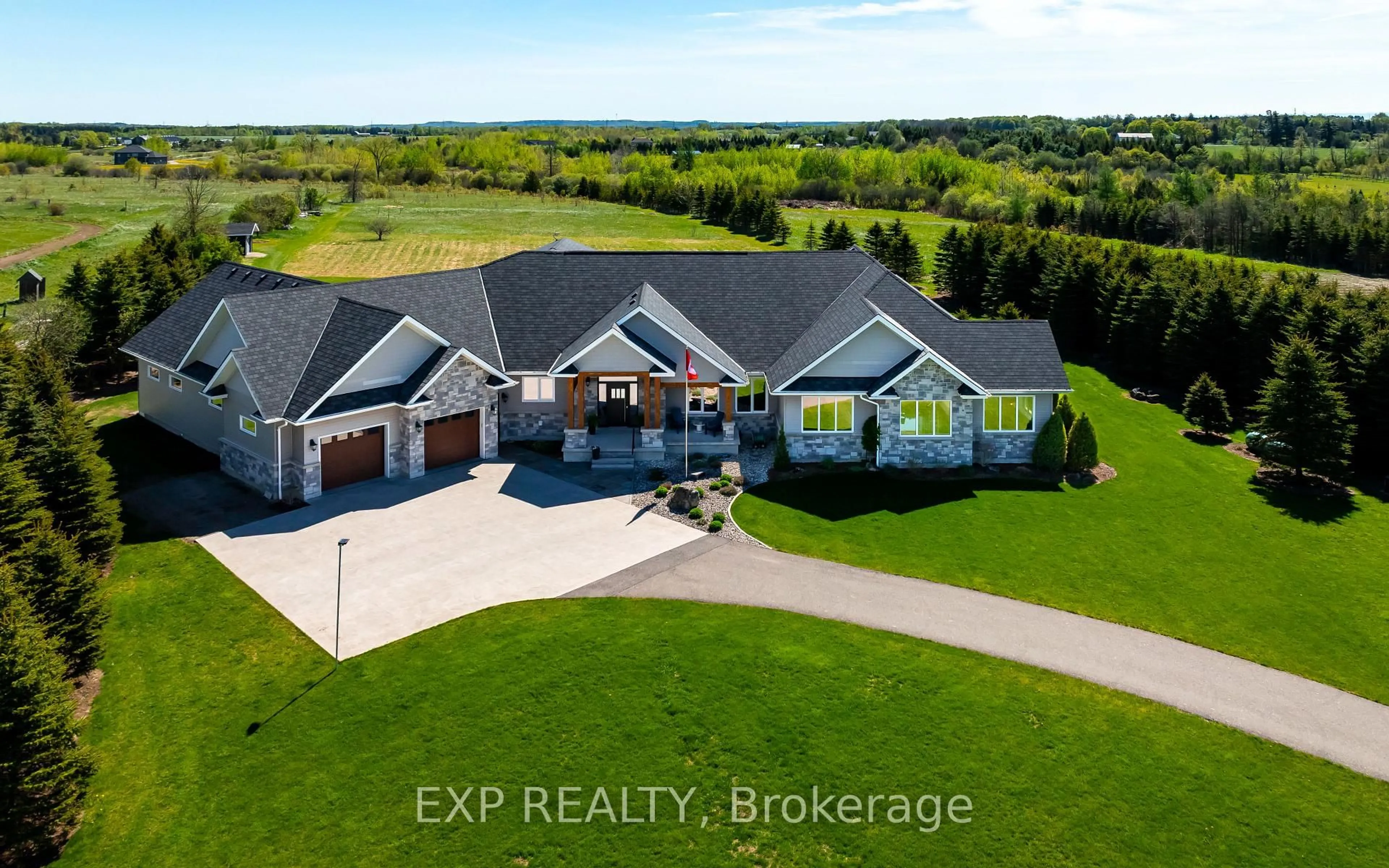A pic from outside/outdoor area/front of a property/back of a property/a pic from drone, unknown for 473449 County Rd 11, Amaranth Ontario L9W 0R3